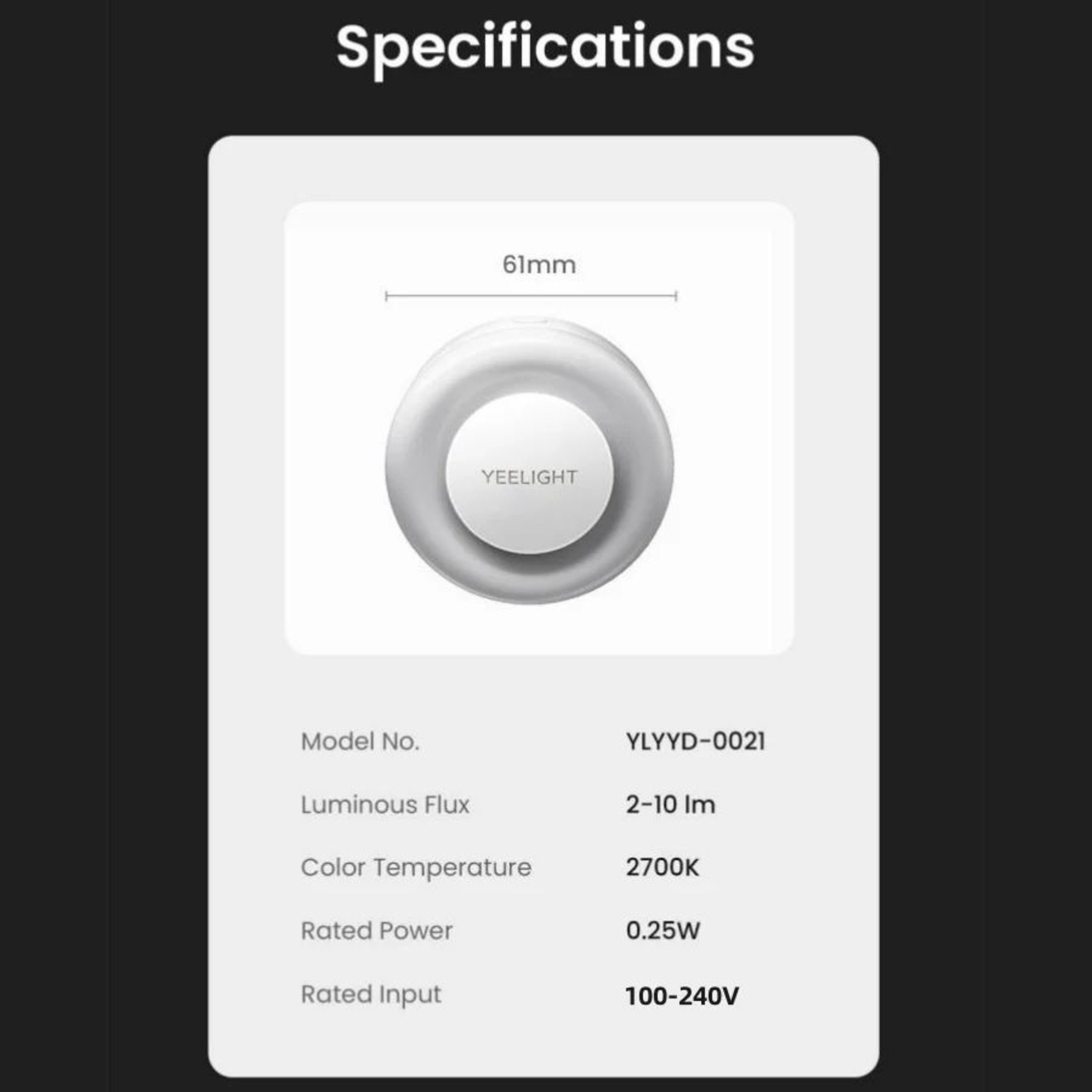Yeelight Automatic Light Sensor Night Light 5