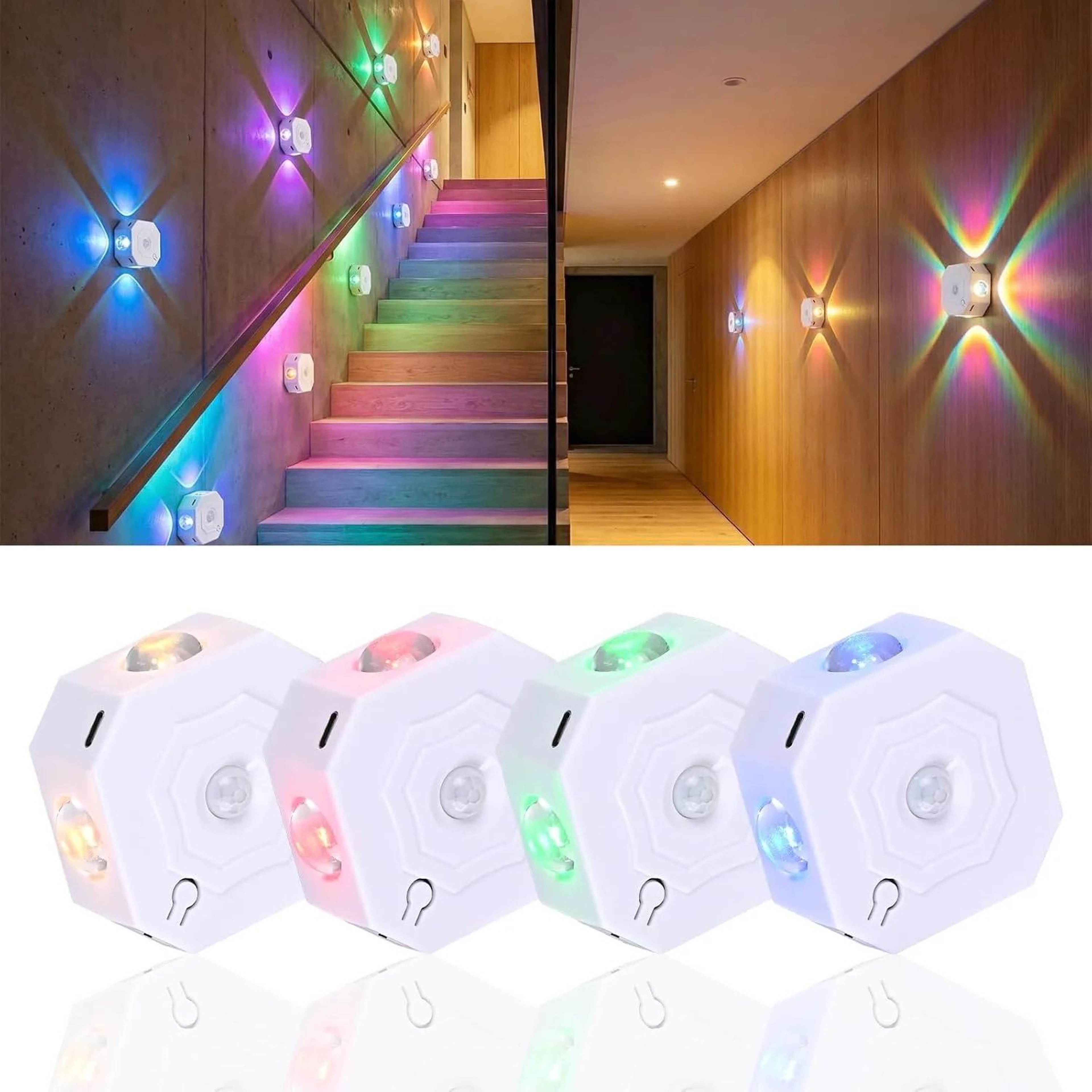 Rechargeable RGB Motion Sensor Wall Light 0