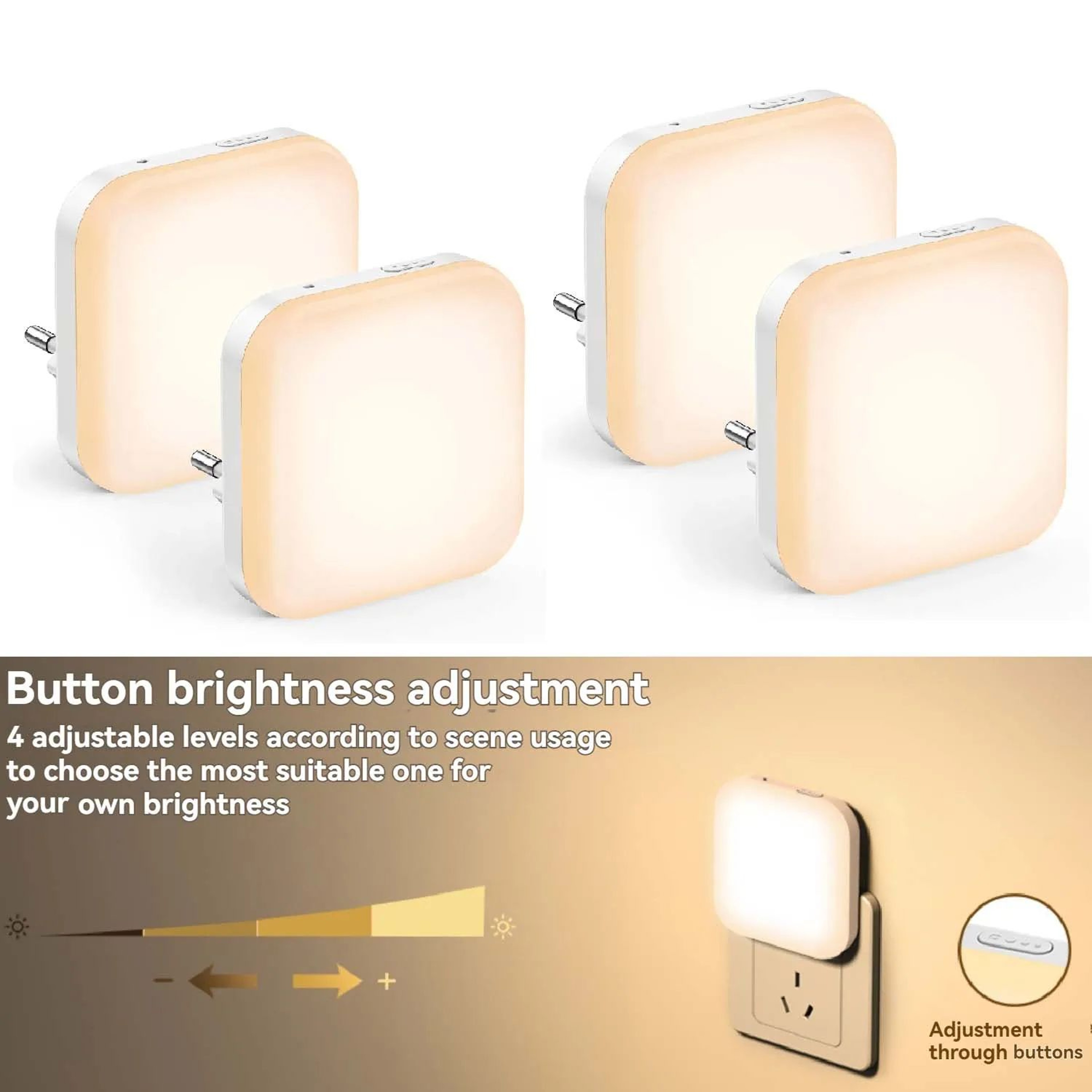 Slim Dimmable Light Sensor Night Light 8