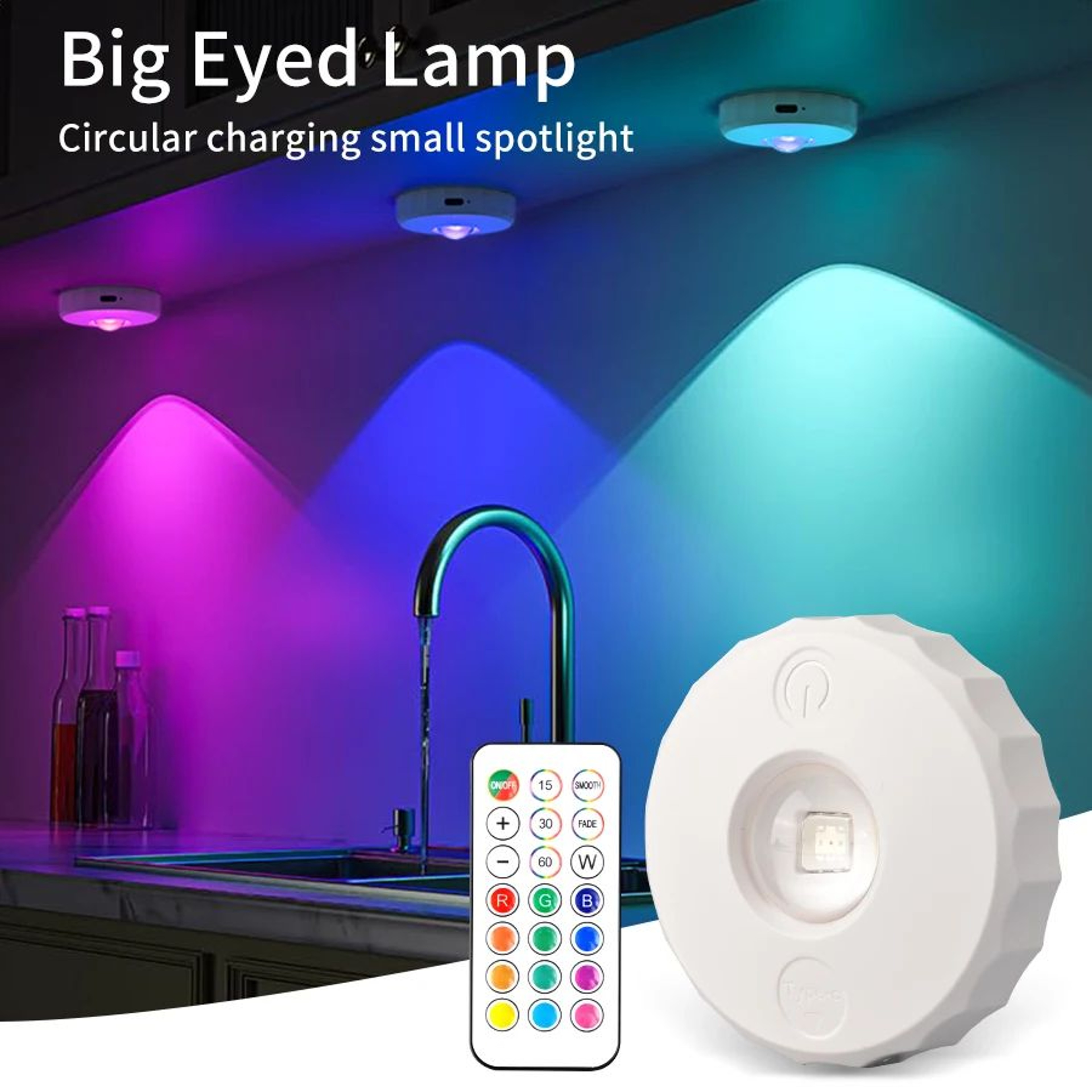 Rechargeable RGB Magnetic Display Spotlight 0
