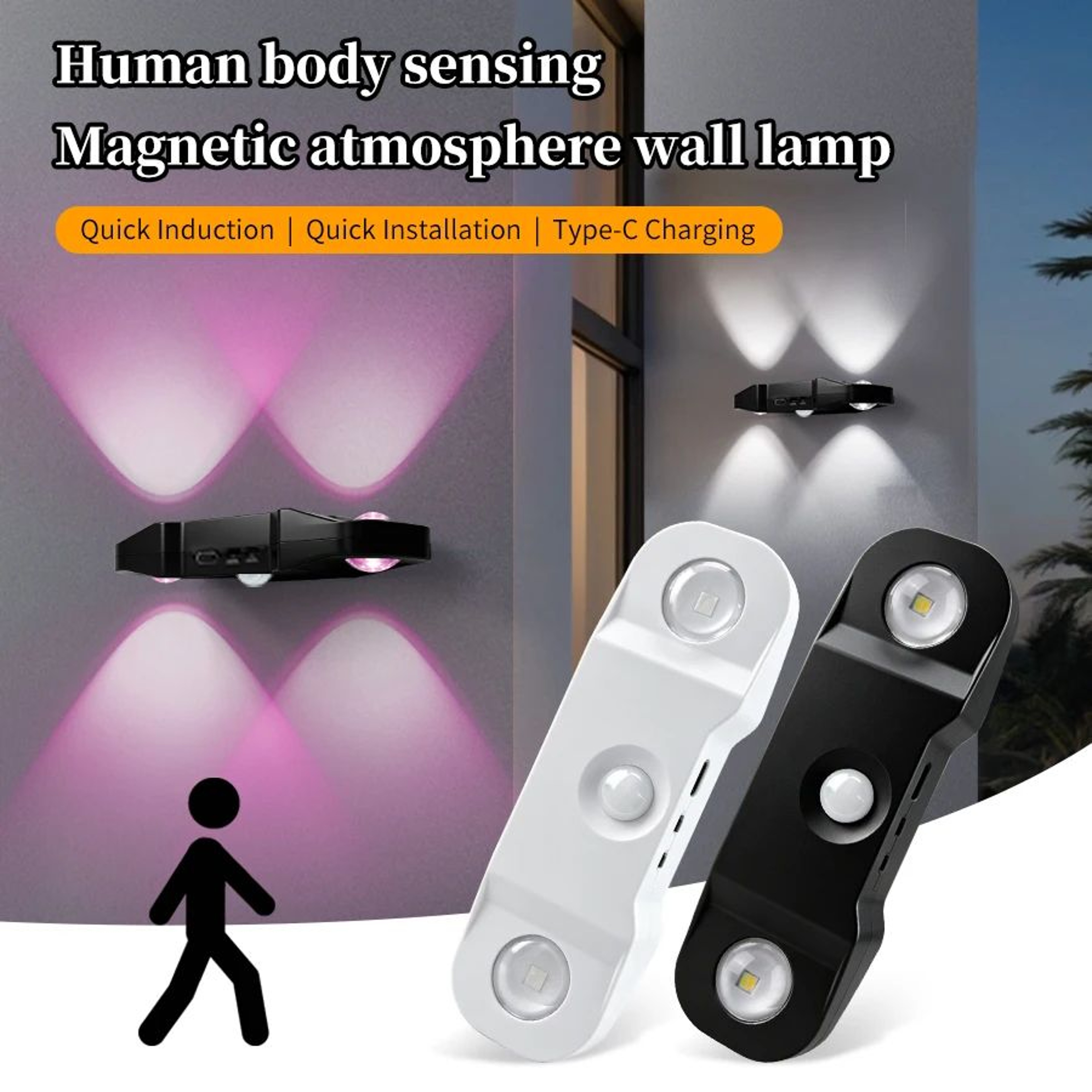 Magnetic RGB Motion Sensor Wall Light 0