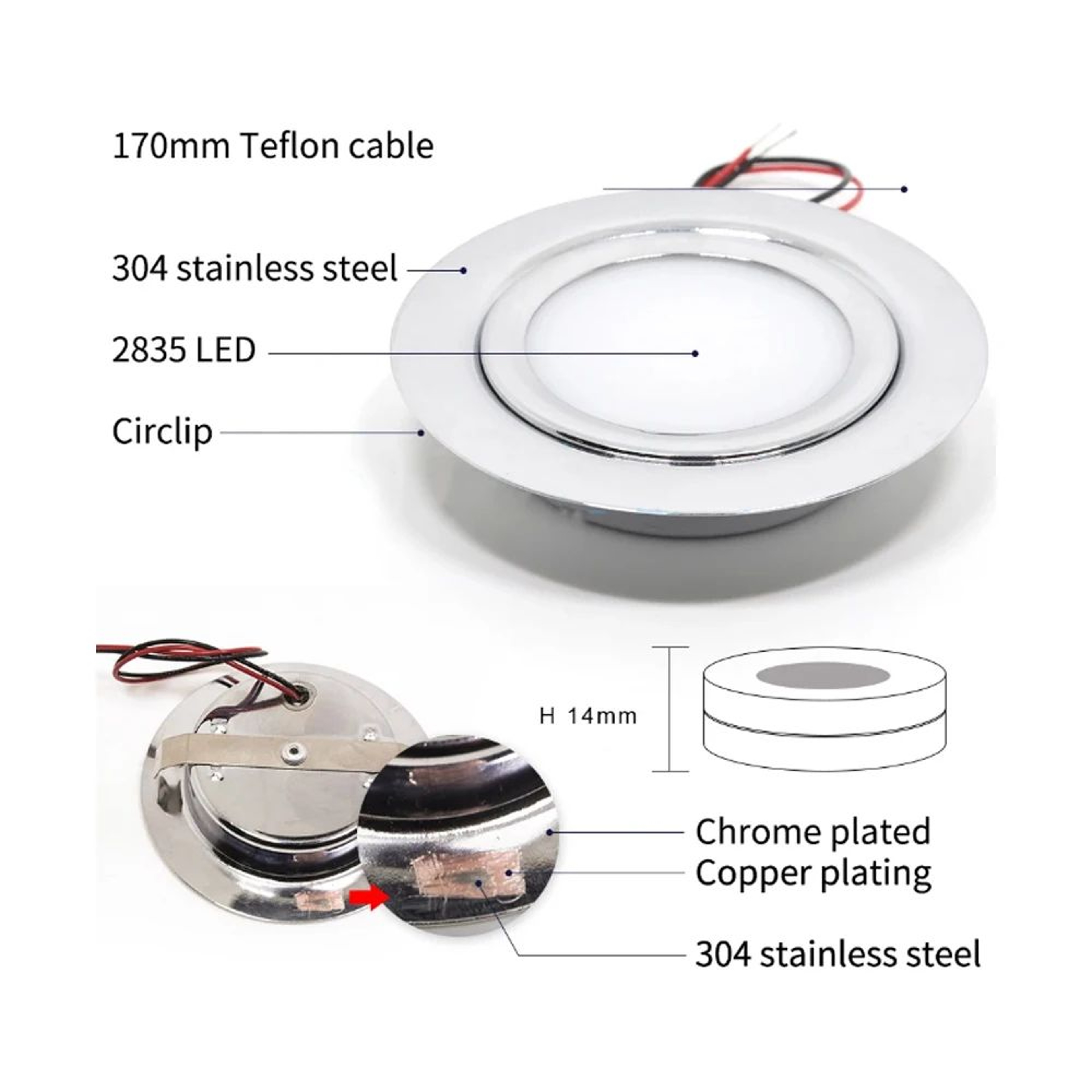 IP65 Ultra Thin Mini LED Cabinet Spotlight 4