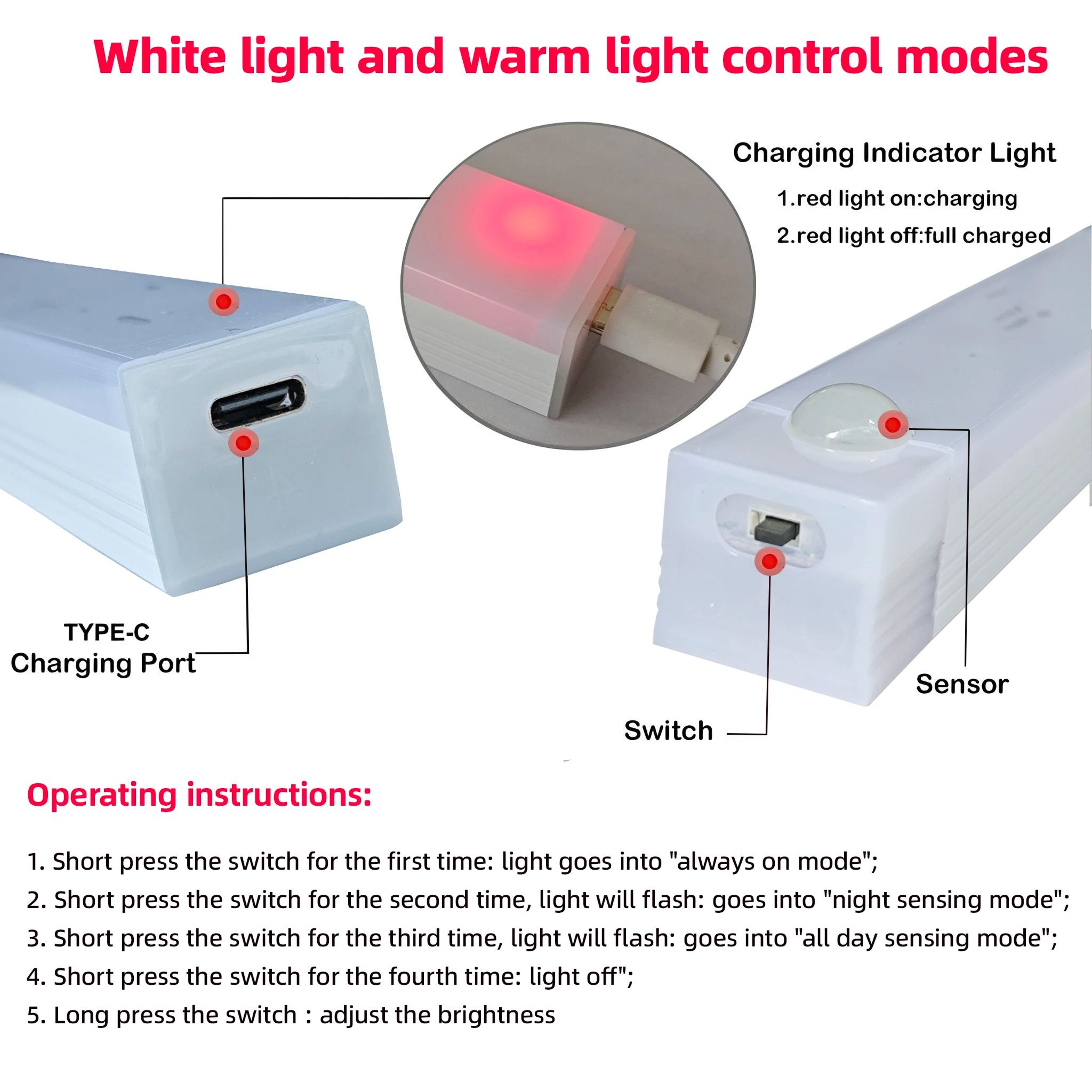 Wireless Rechargeable Motion Sensor Closet Light 5