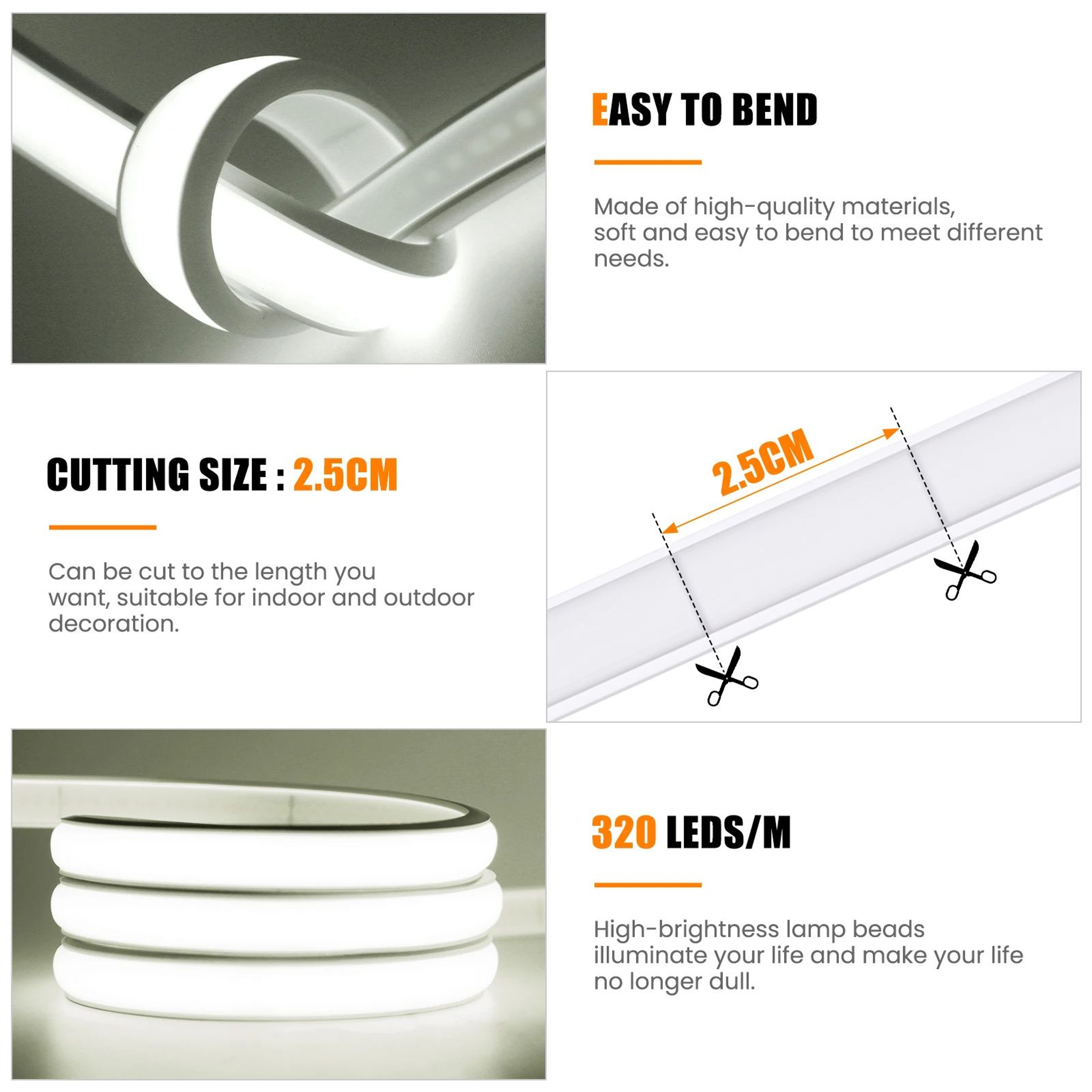 Touch Dimmable COB LED Neon Strip Light 3