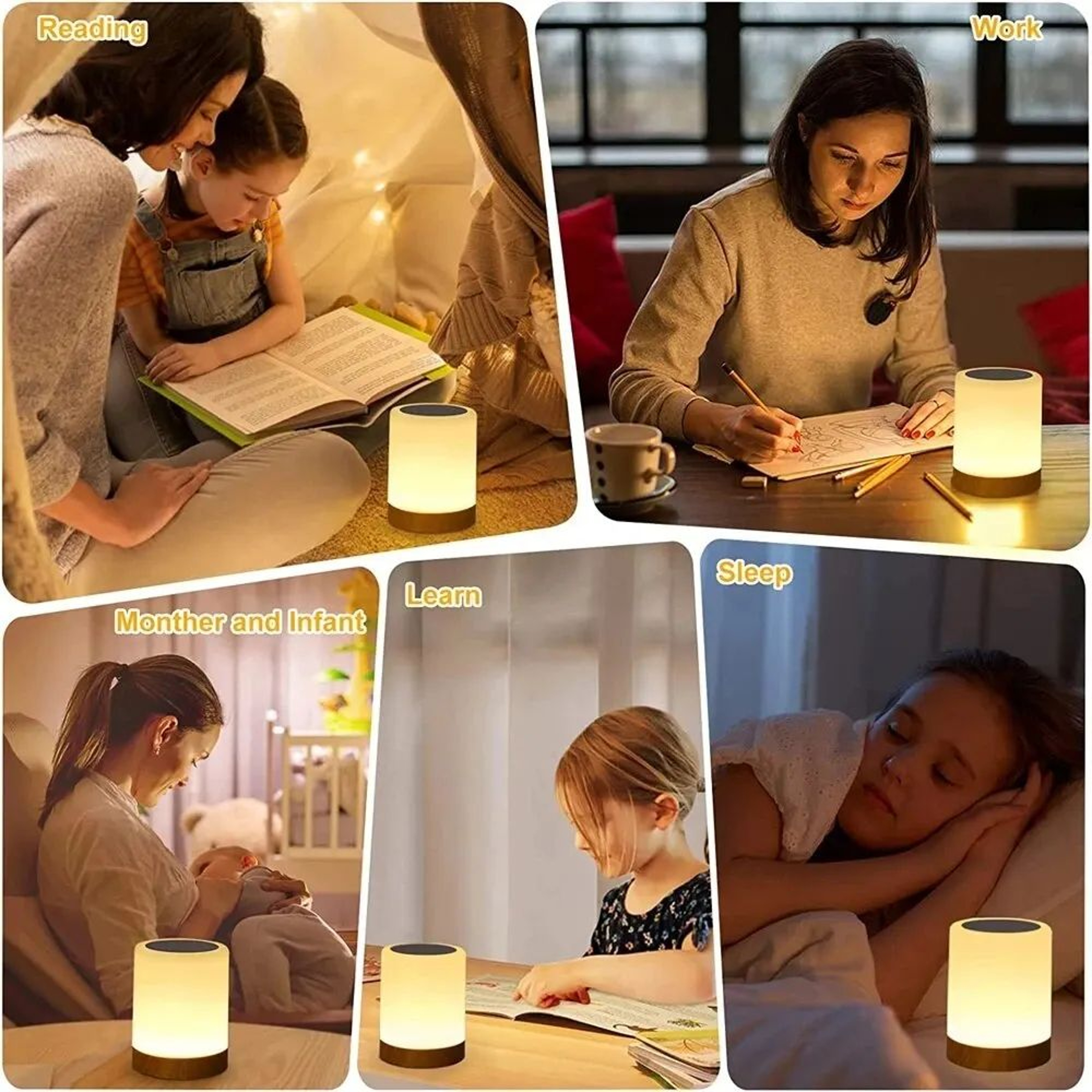 13 Color Touch Dimmable Bedside Lamp 4