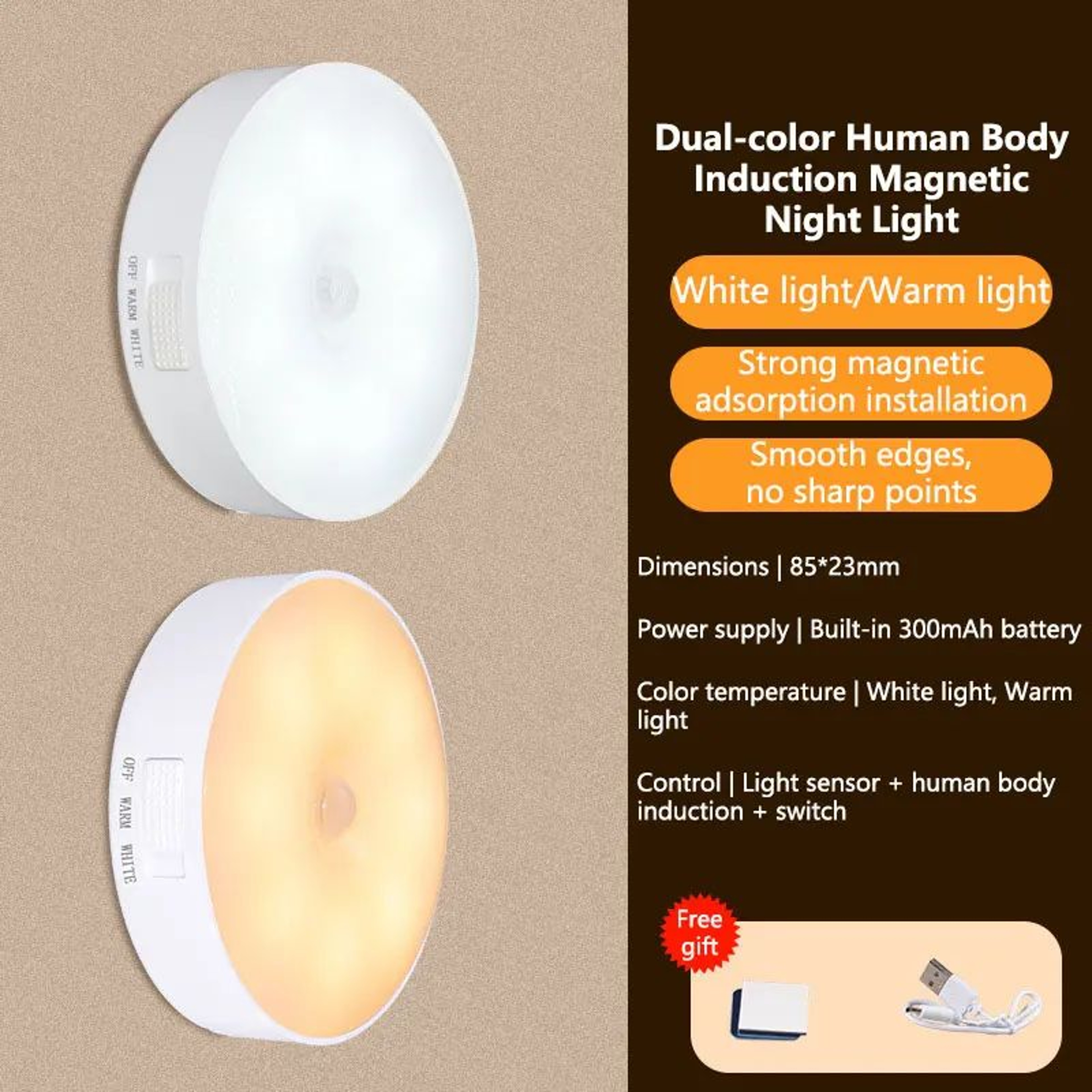 Smart Magnetic Human Body Sensor Night Light 6