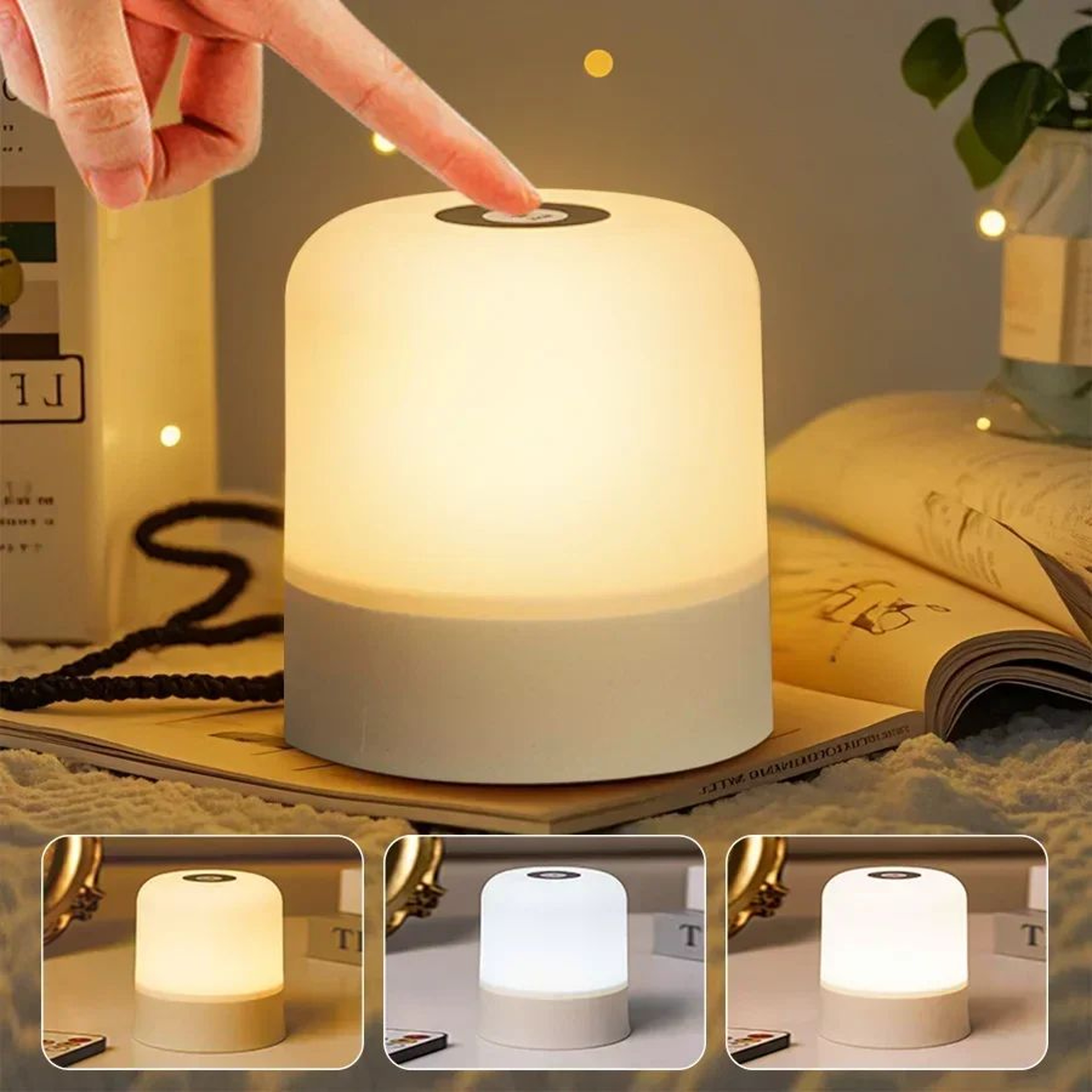 RGB Rechargeable Touch Bedside Table Lamp 1