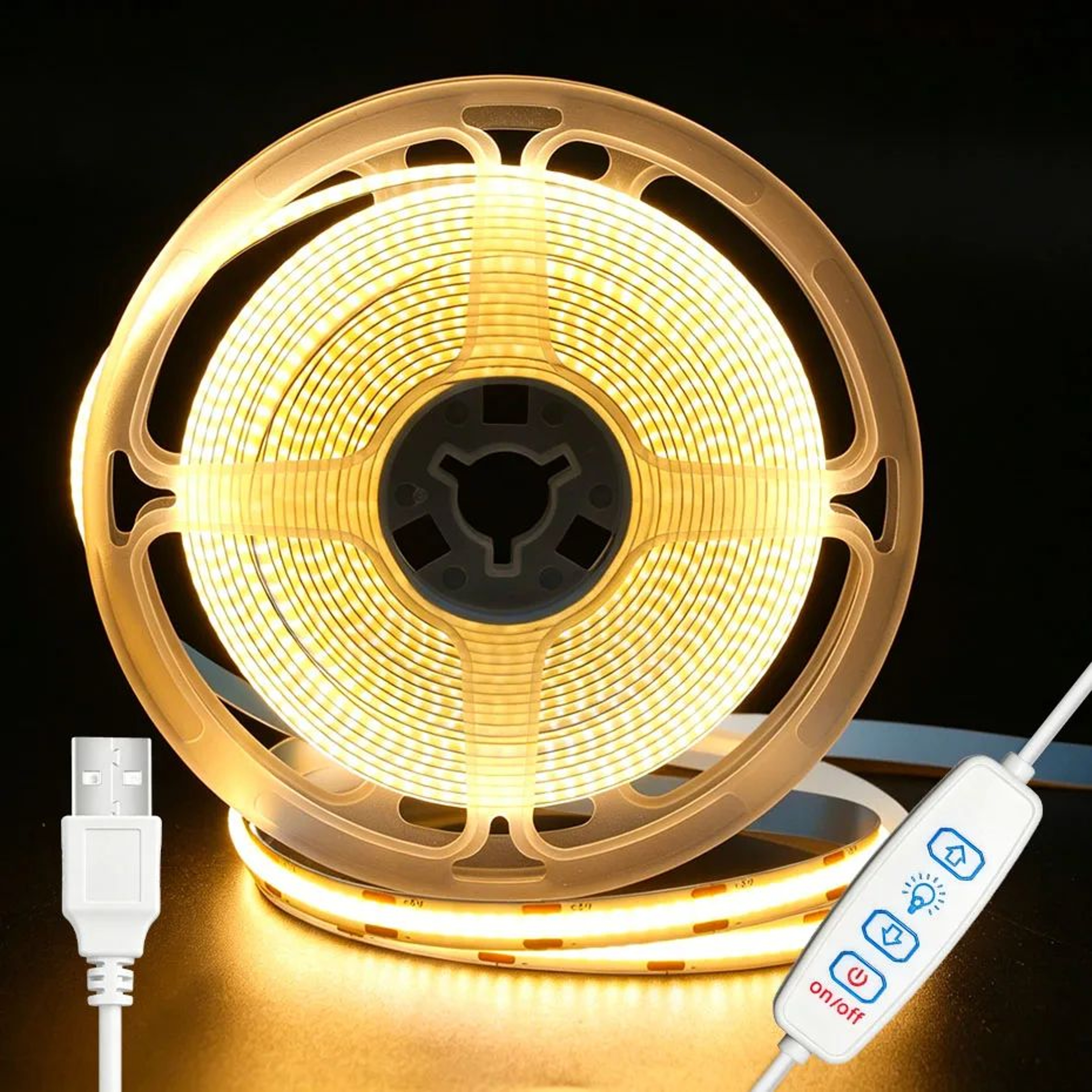 High Density Dimmable USB COB LED Strip 8