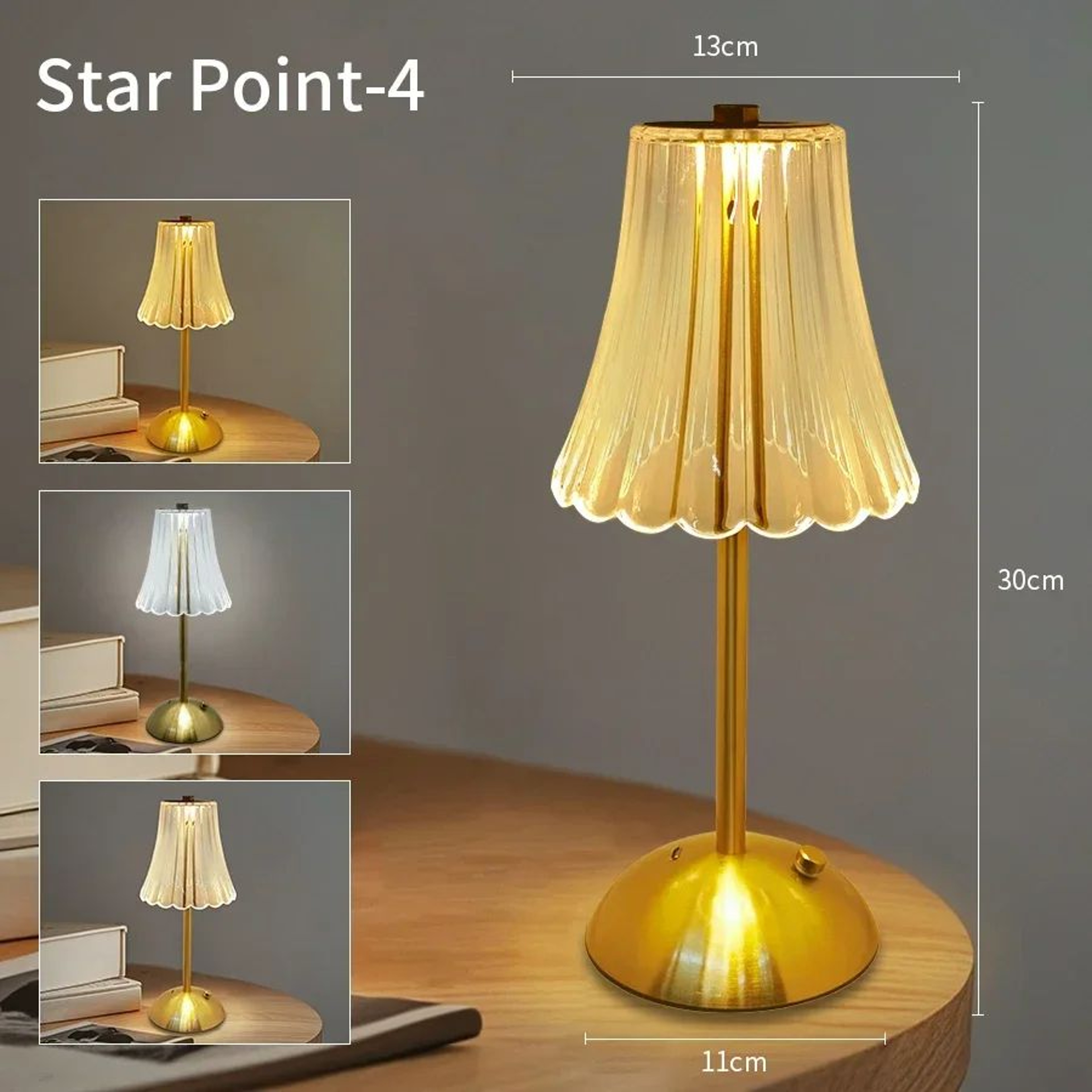 Rechargeable Crystal Touch Table Lamp 9