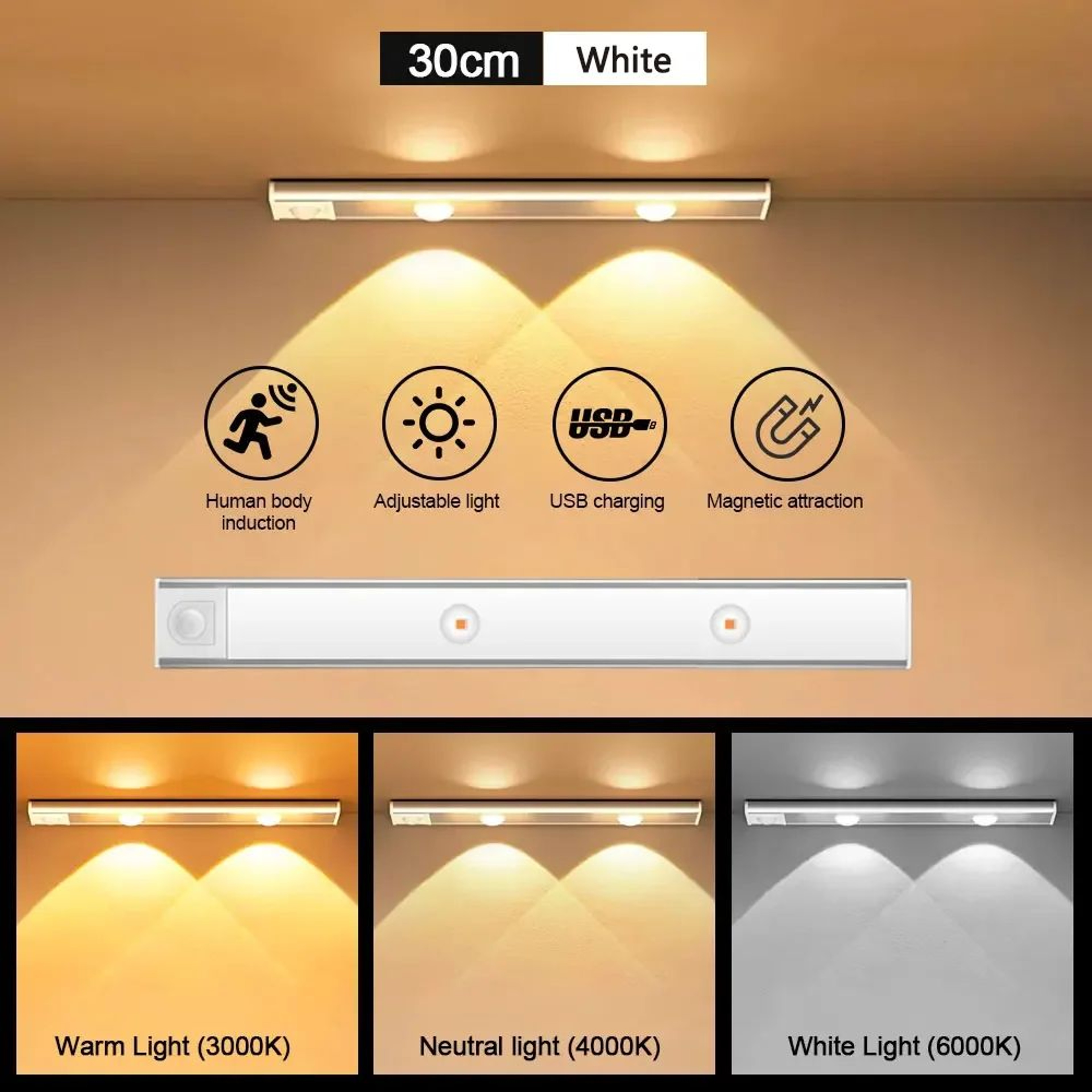 Ultra Thin USB Motion Sensor Cabinet Light 11