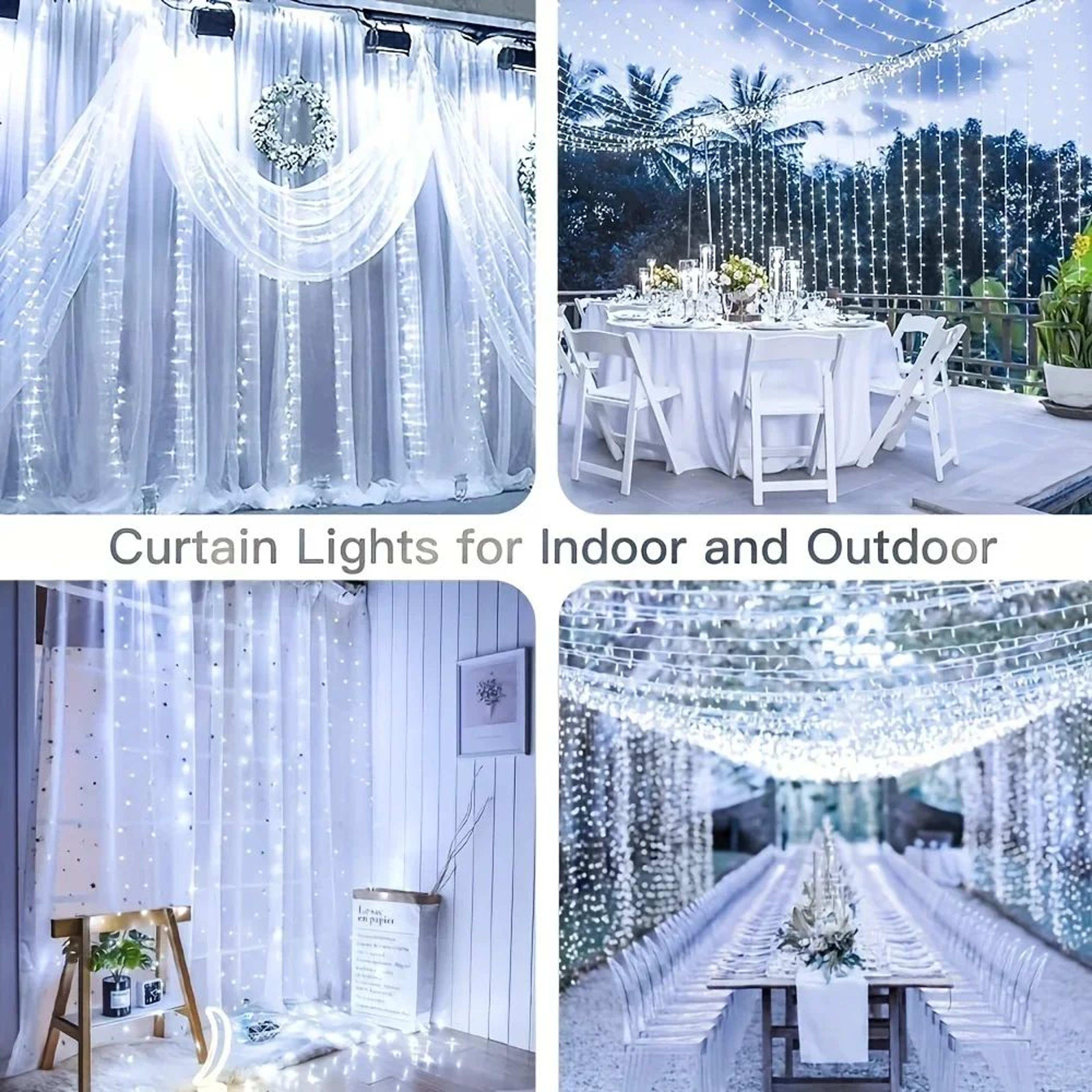 Remote Control USB LED Curtain Fairy Lights 5