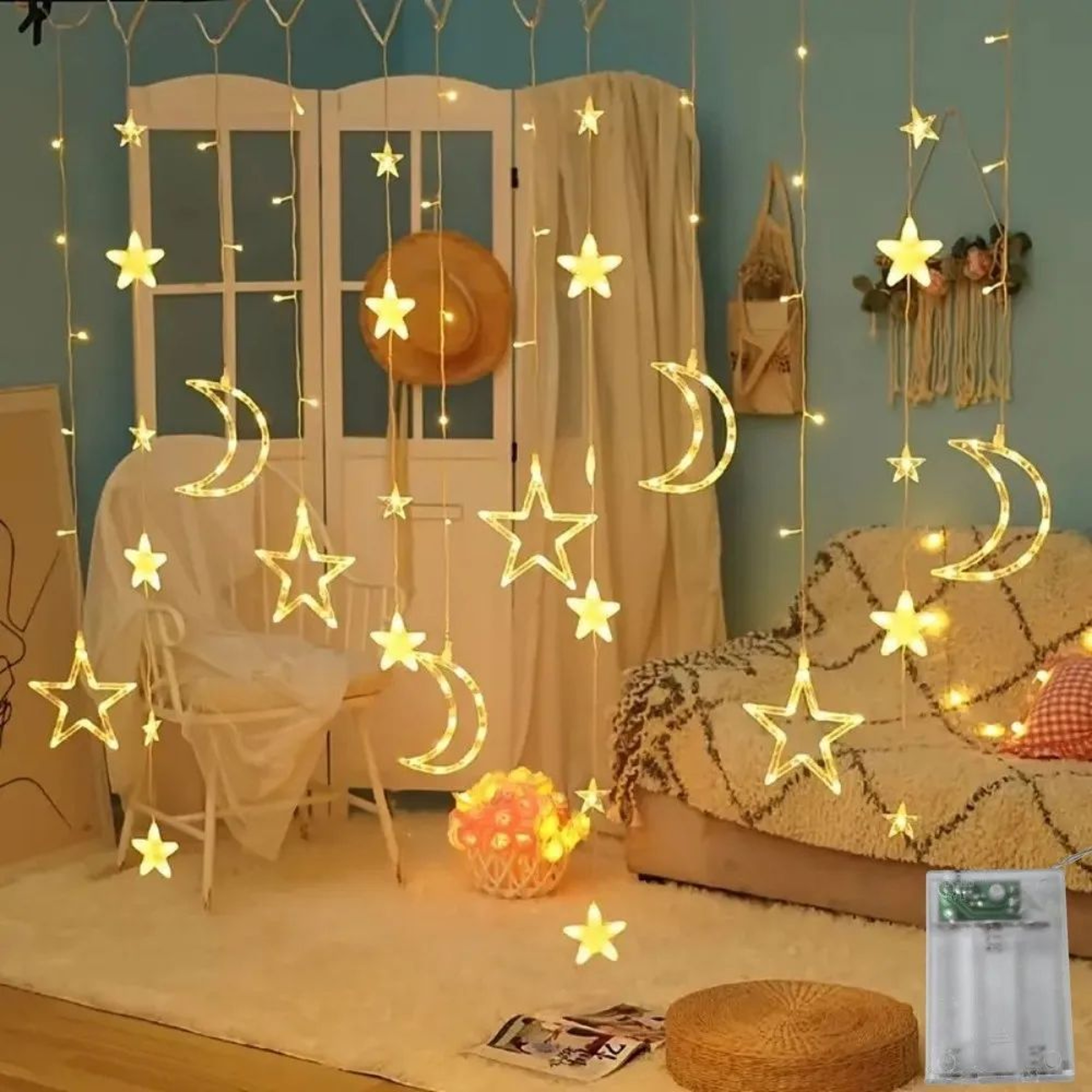 Star And Moon LED Curtain Lights 1