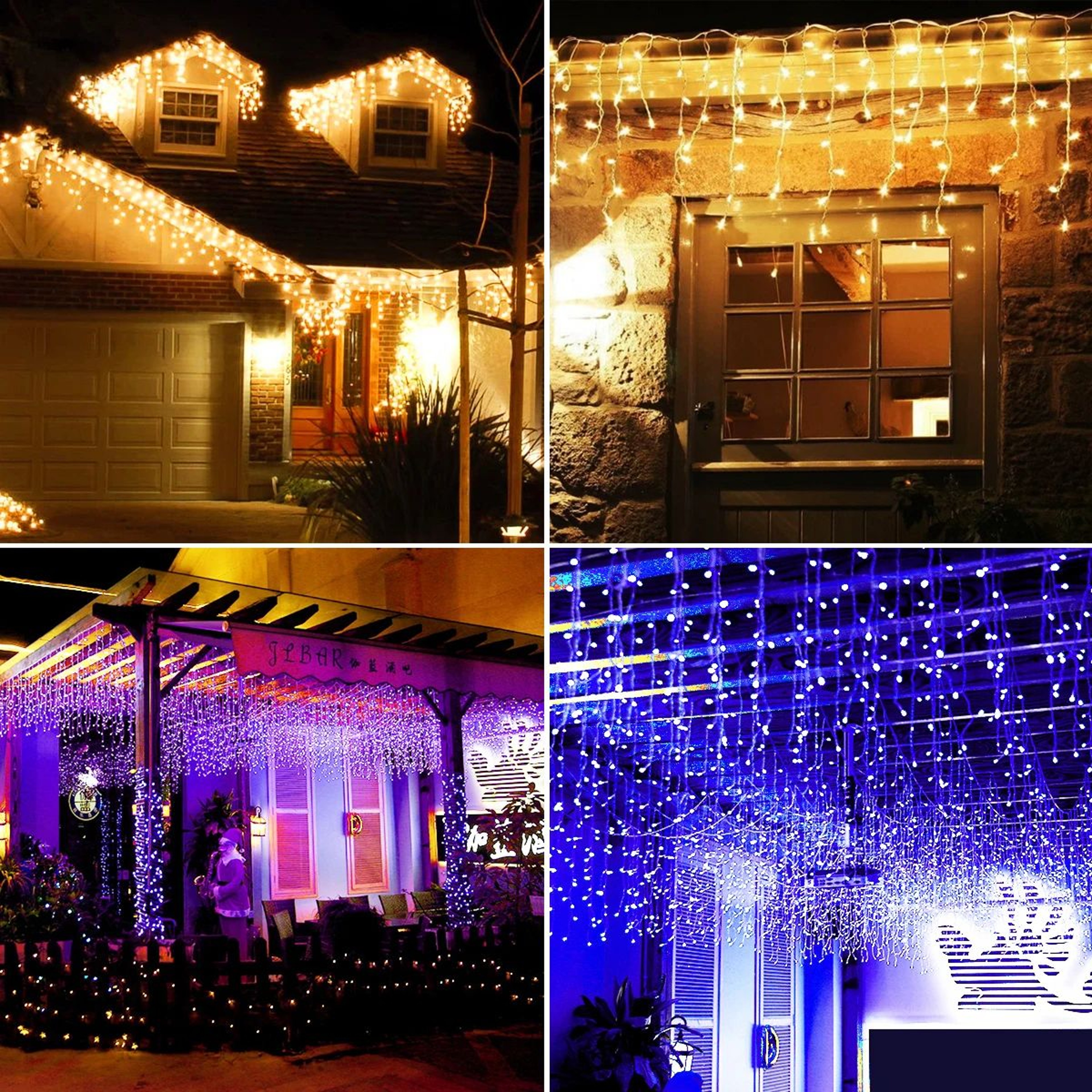 Waterfall LED Christmas Icicle Lights 5