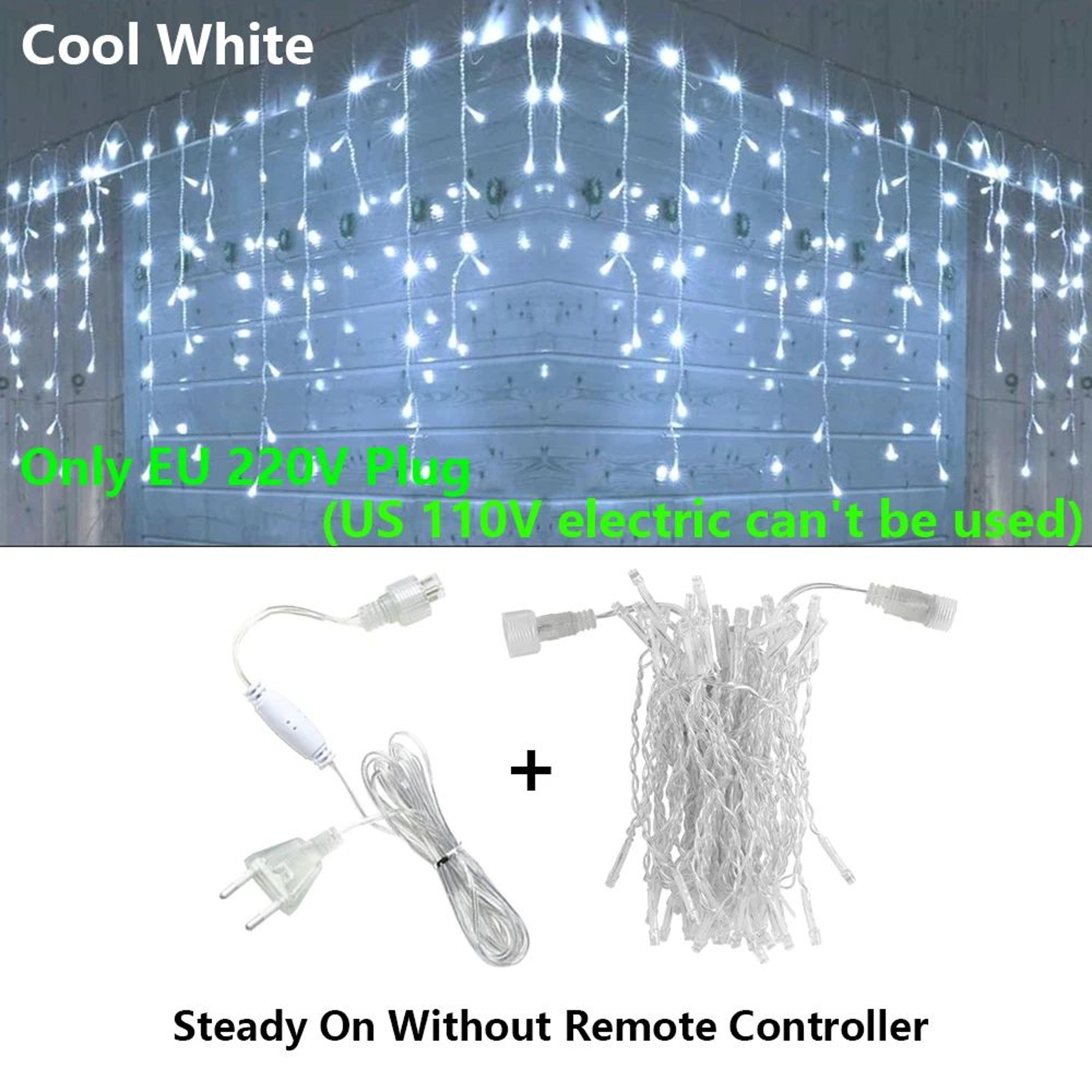 Cascading LED Icicle String Lights 9
