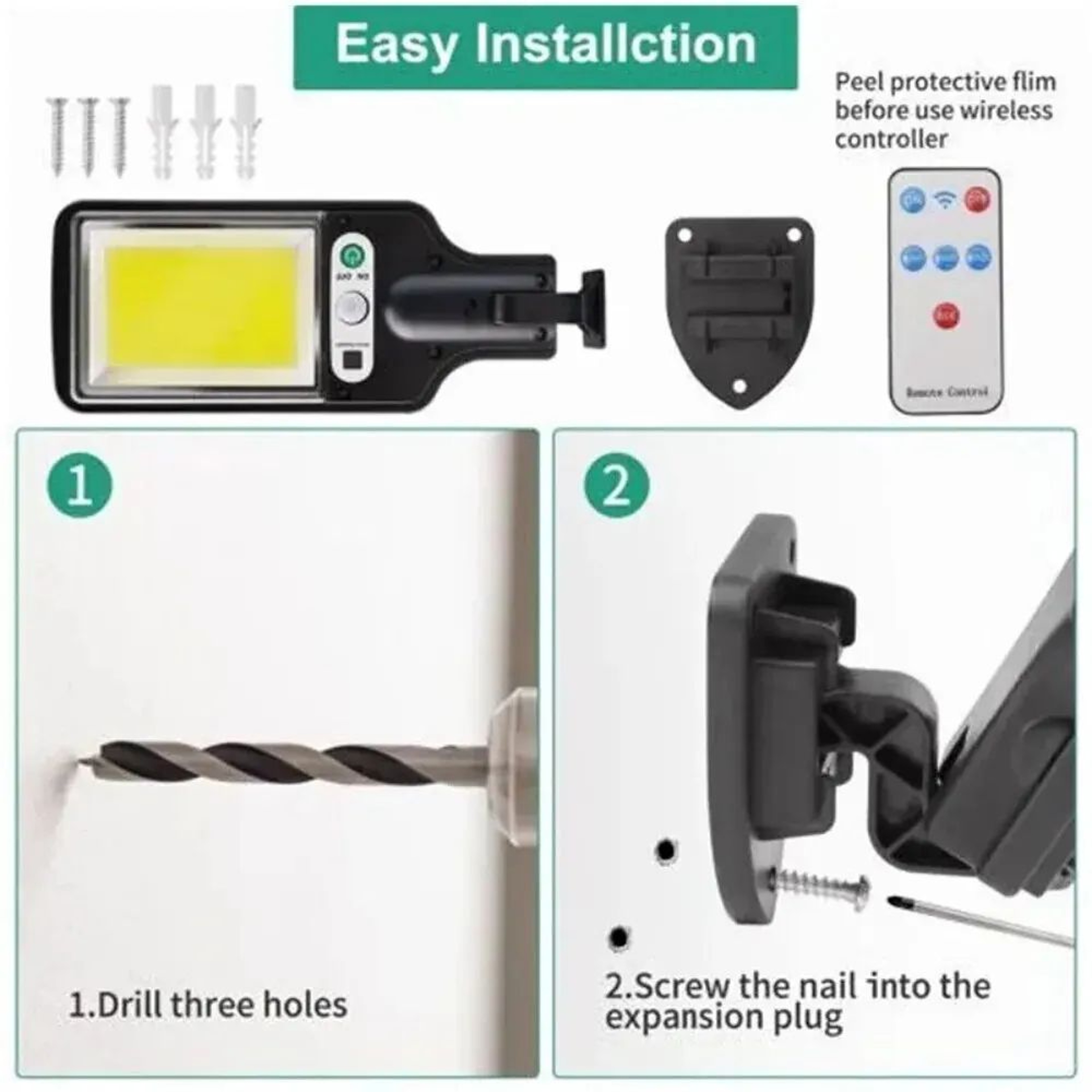 Solar Motion Sensor Wall Light 4
