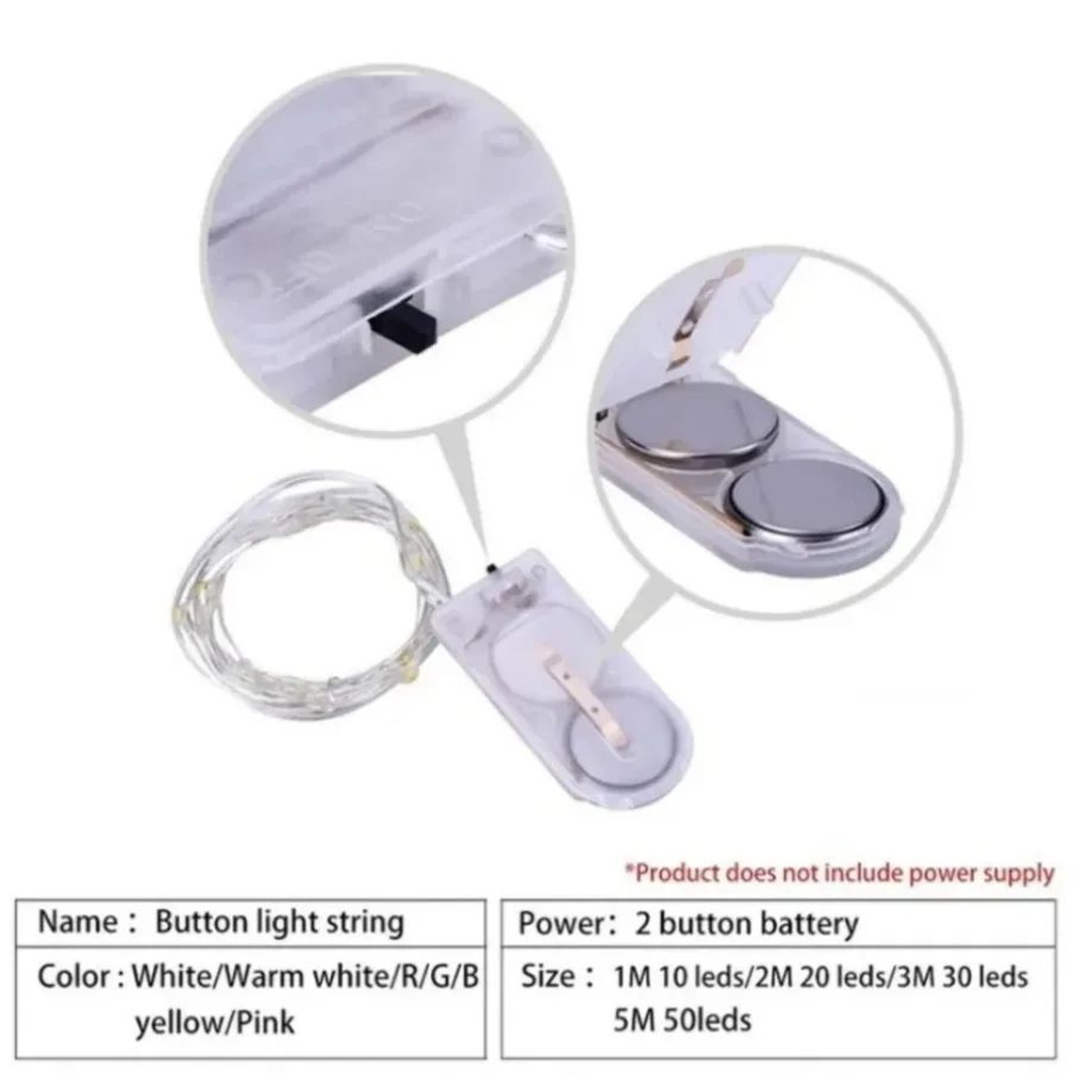 Battery Powered Copper Wire Fairy Lights 5
