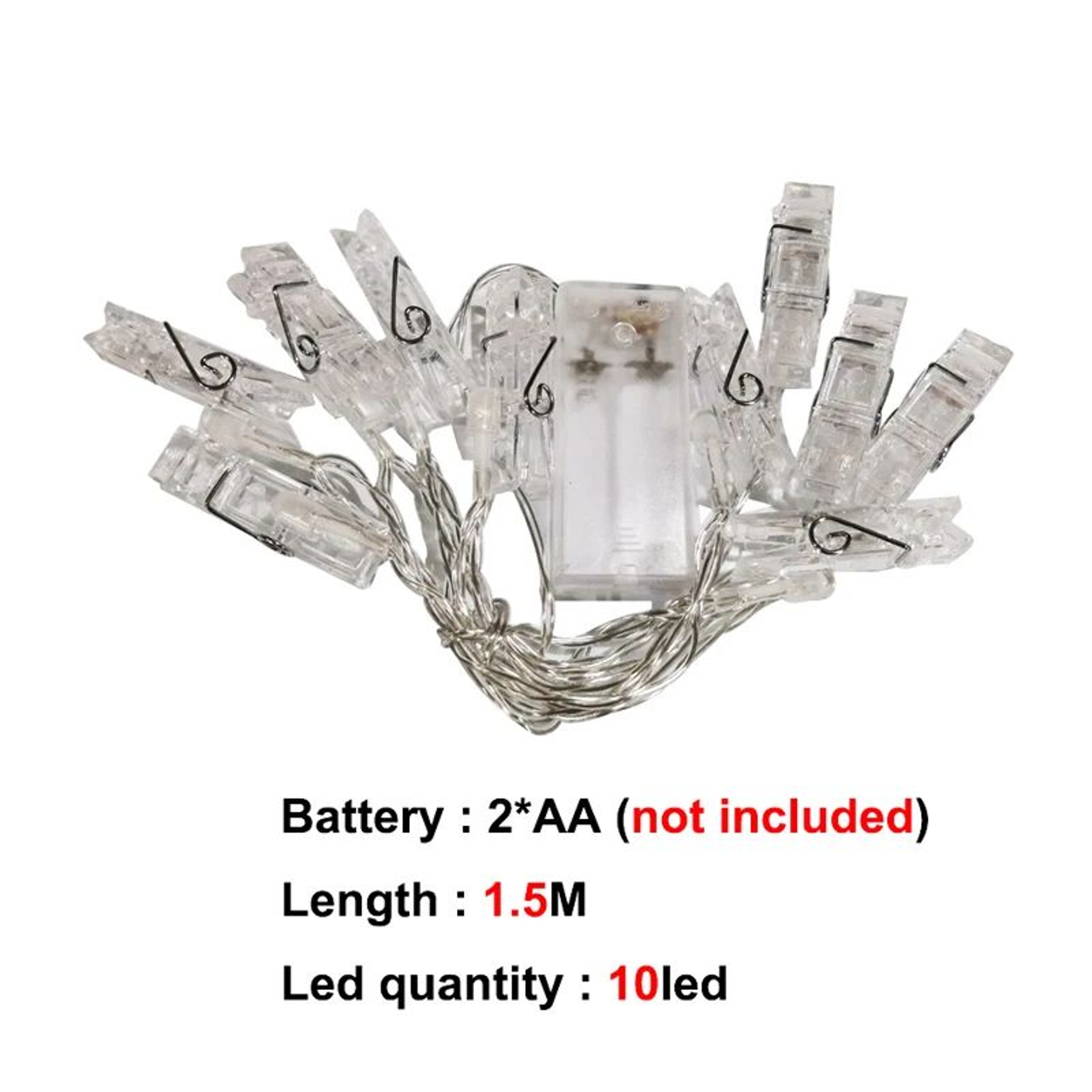 LED Photo Clip Fairy String Lights 0