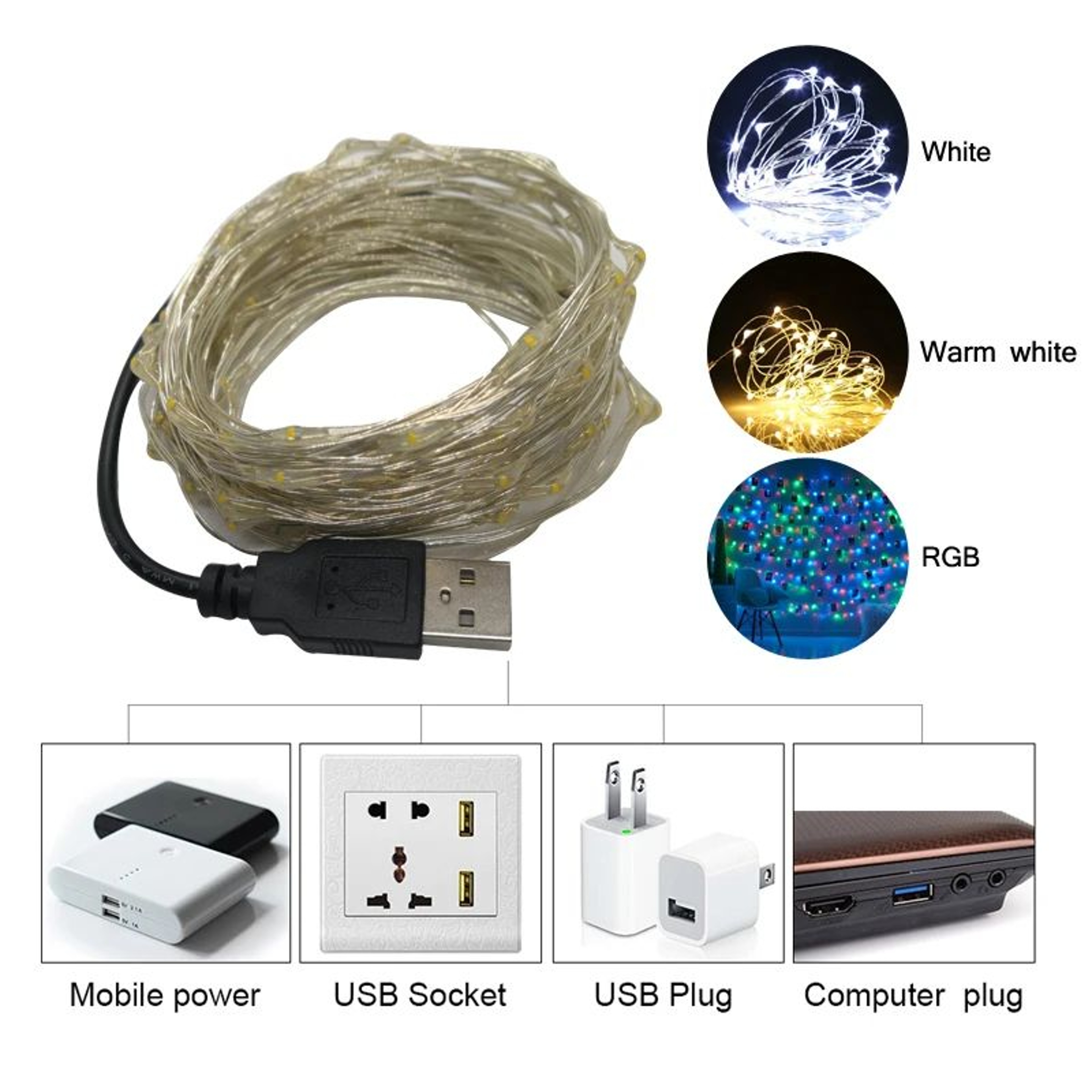 LED Photo Clip Fairy String Lights 4