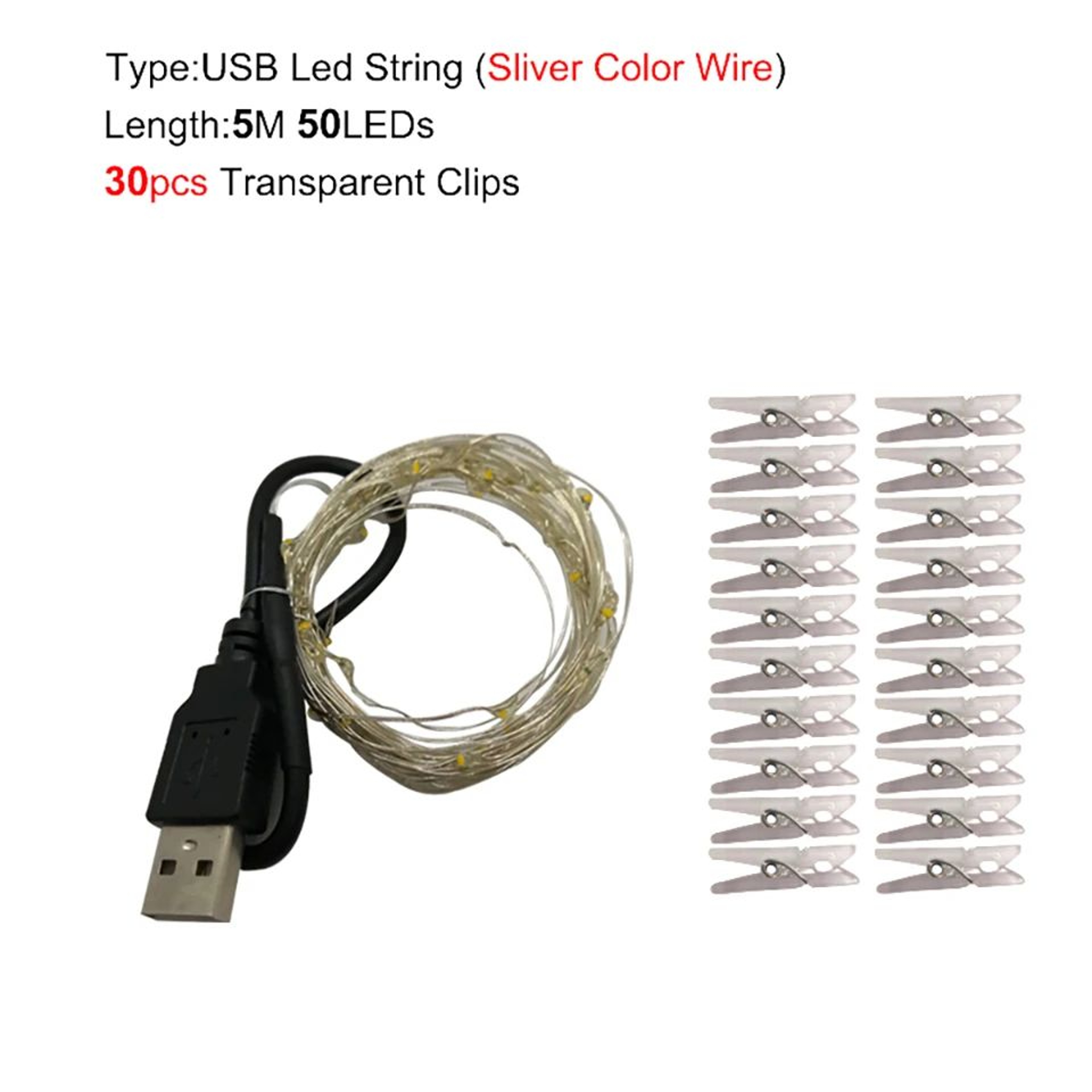 LED Photo Clip Fairy String Lights 11