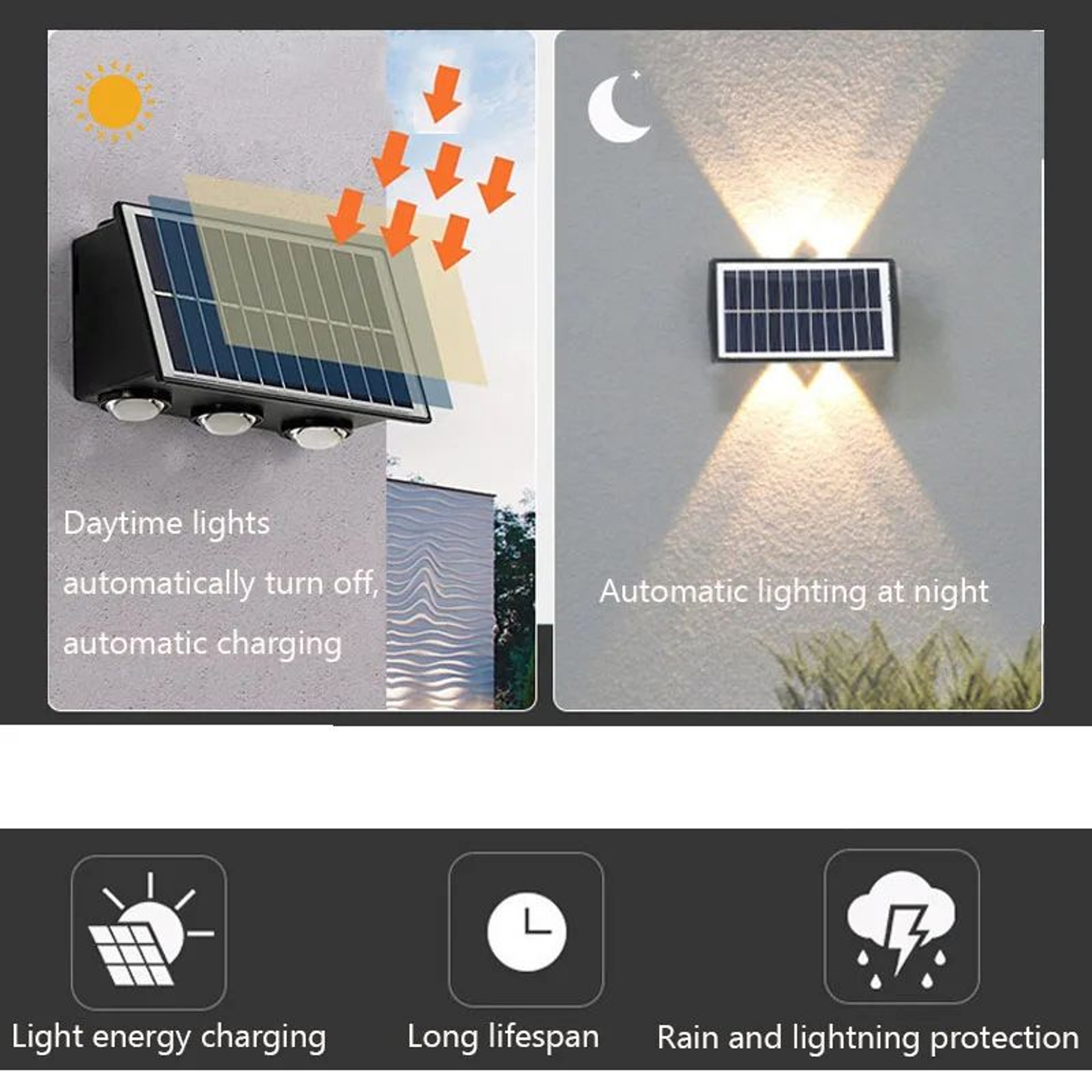 Up And Down Solar Wall Lights 4