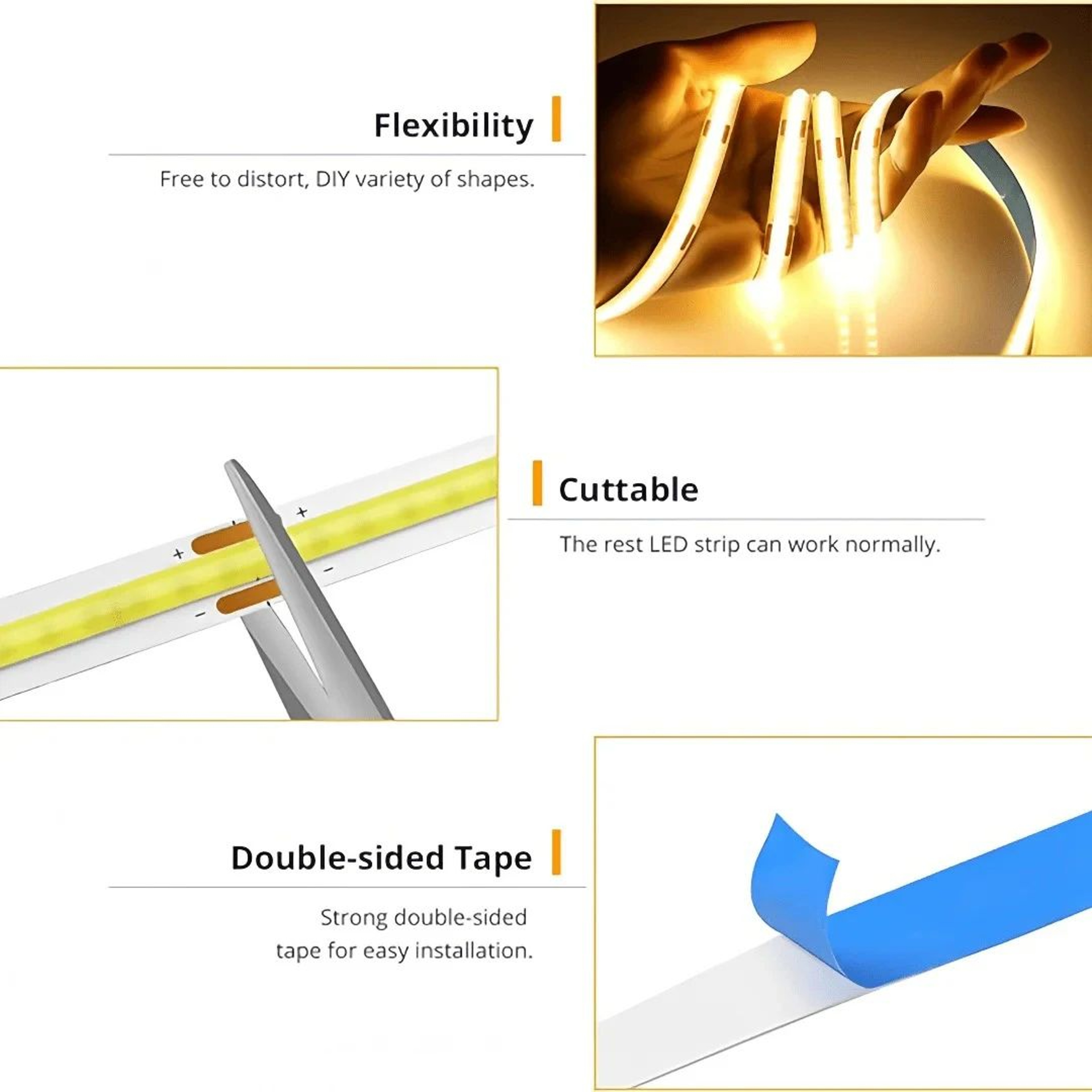 Switch Control COB LED Light Strip 3