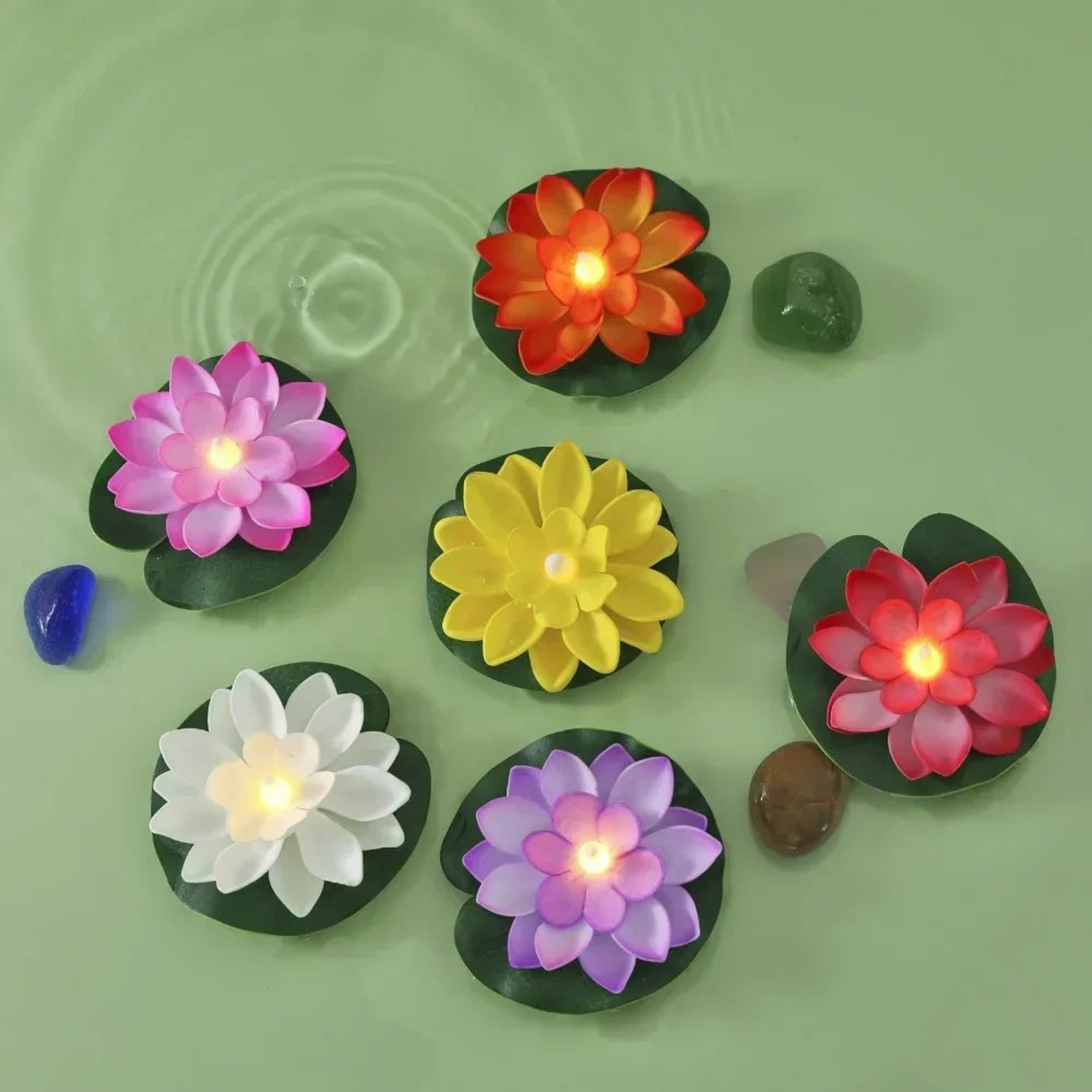 Multicolor Floating Lotus LED Lights 3