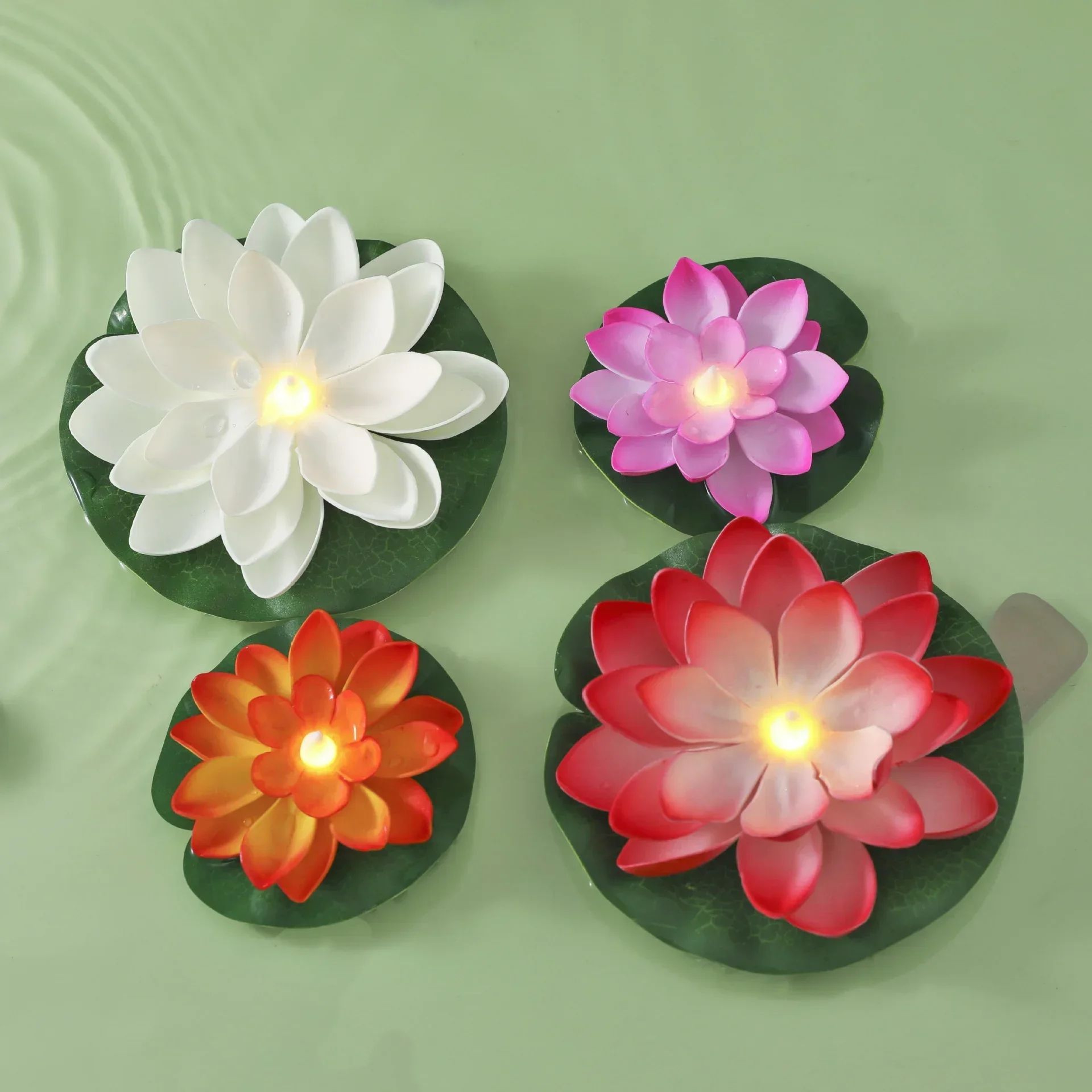 Multicolor Floating Lotus LED Lights 4