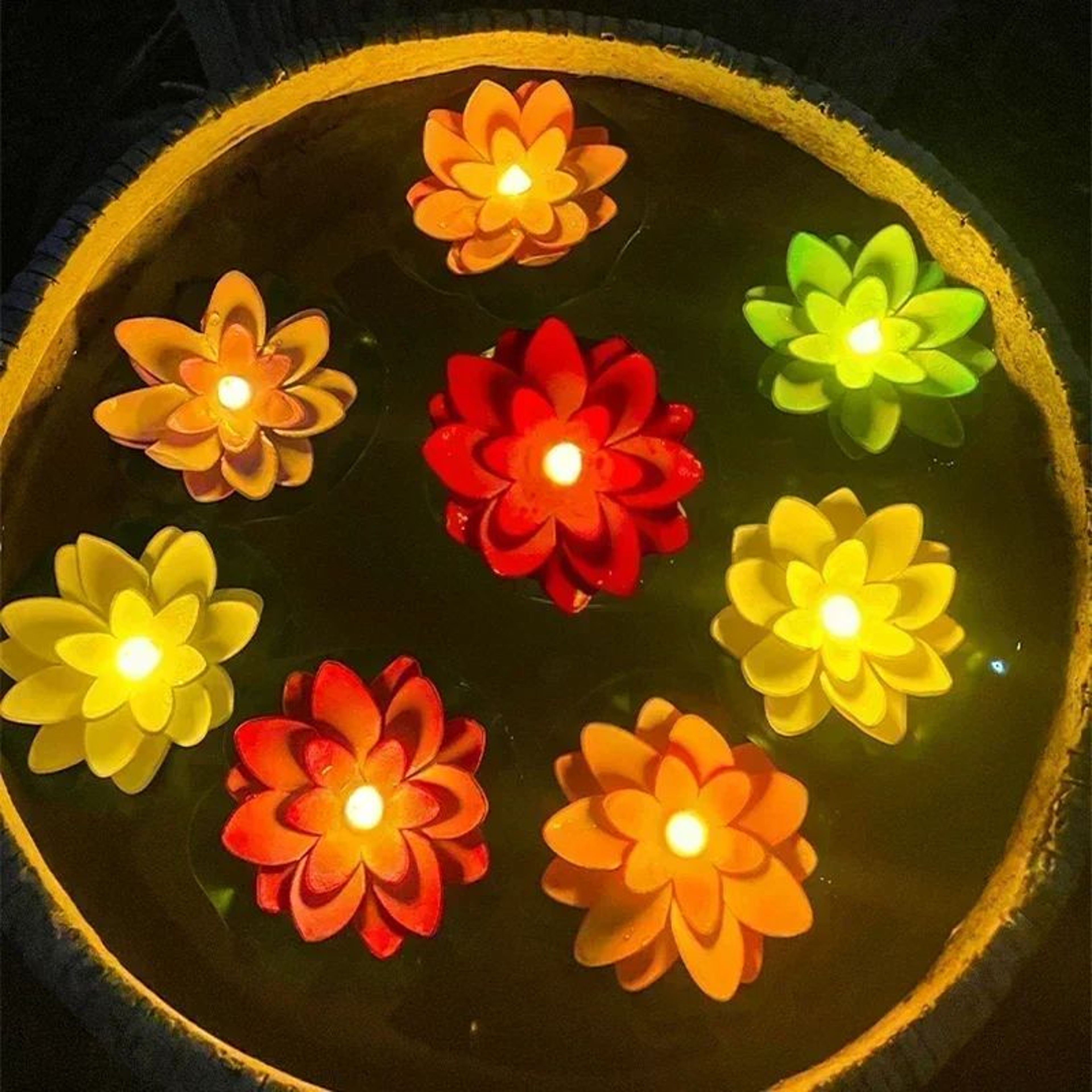 Multicolor Floating Lotus LED Lights 2