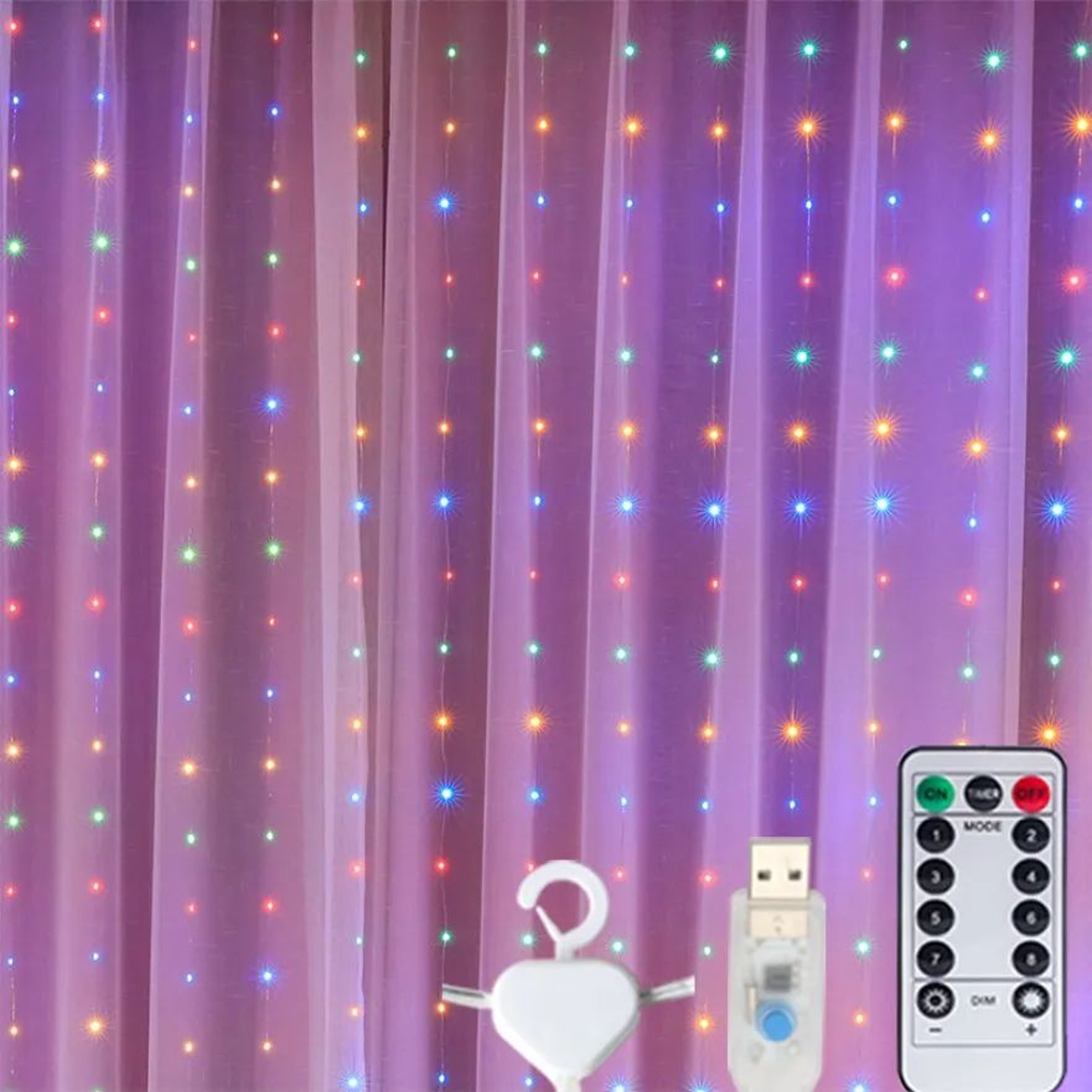 USB Celebration Fairy Curtain Lights 7