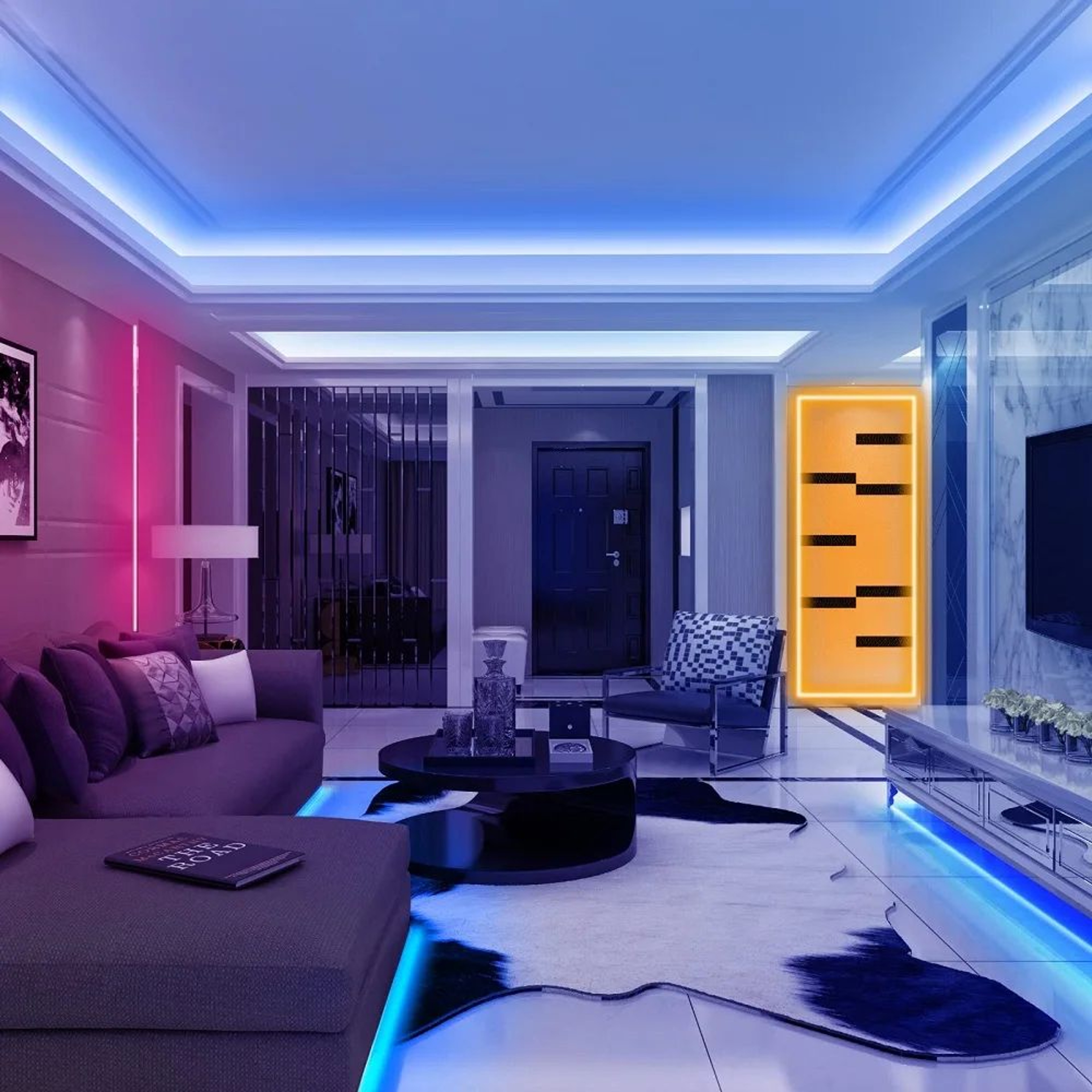 USB RGB LED Strip Lights With 24 Key Remote 4