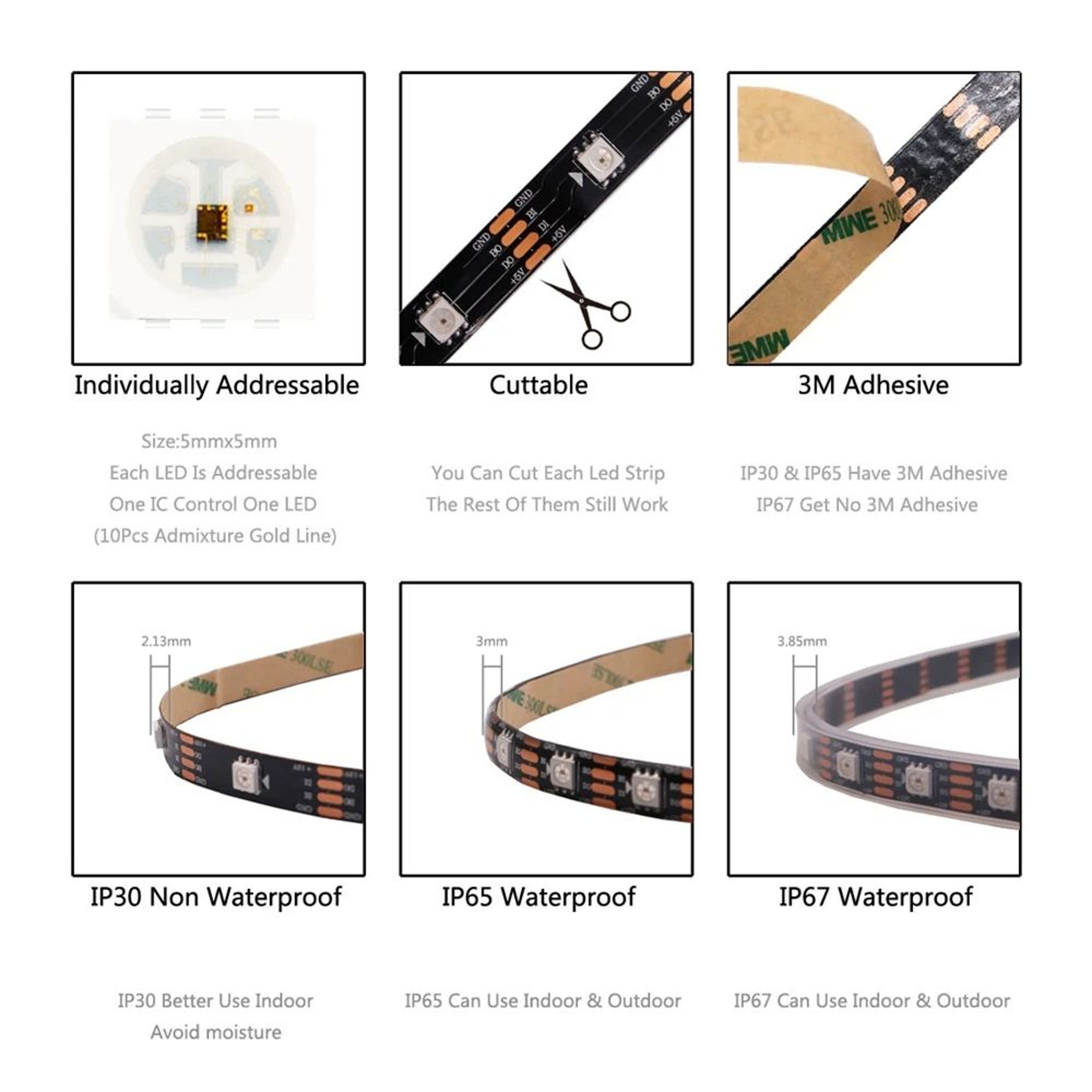 WS2812B WS2815 Addressable RGB LED Strip 1