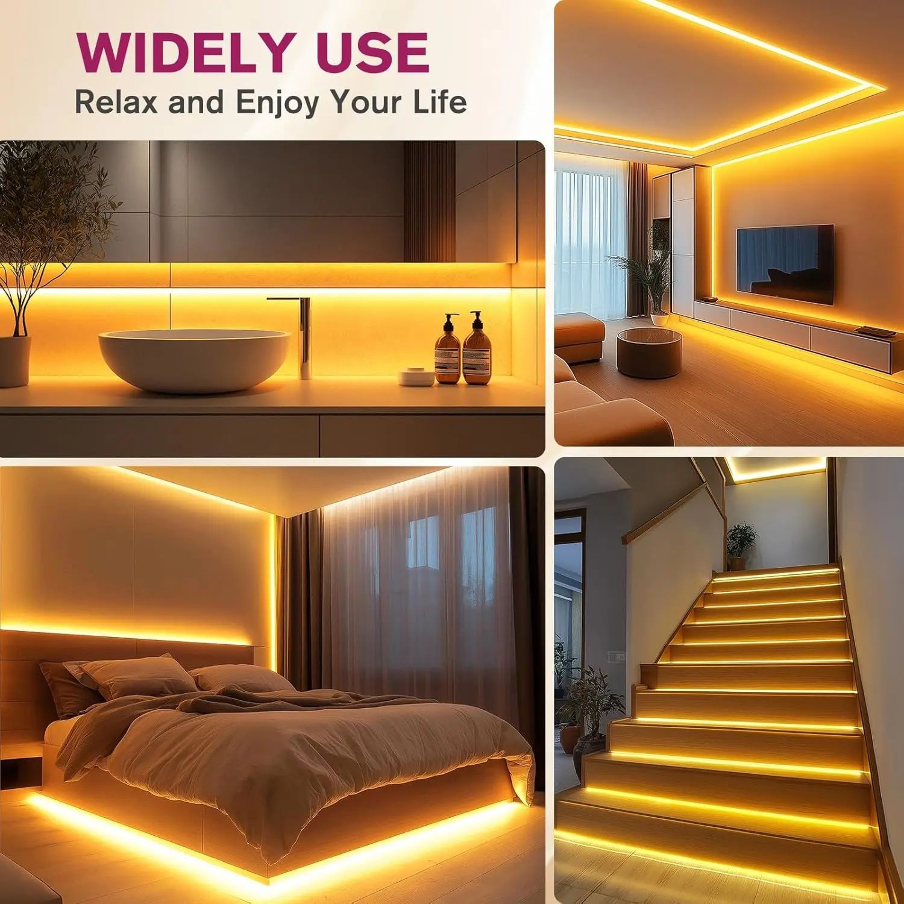 GlowFlex Battery Powered COB LED Strip Light 5