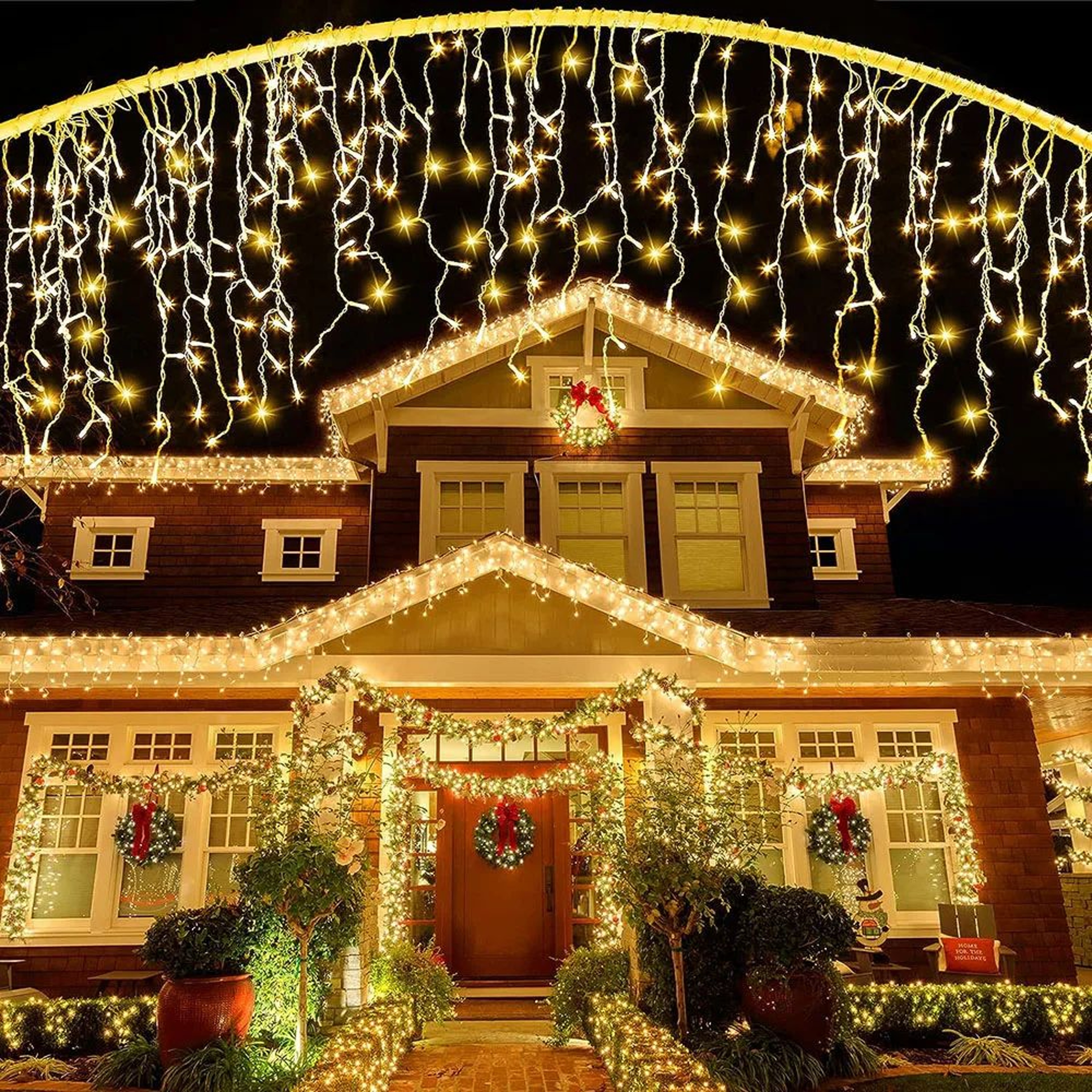 EverGlow Outdoor Icicle String Lights 0