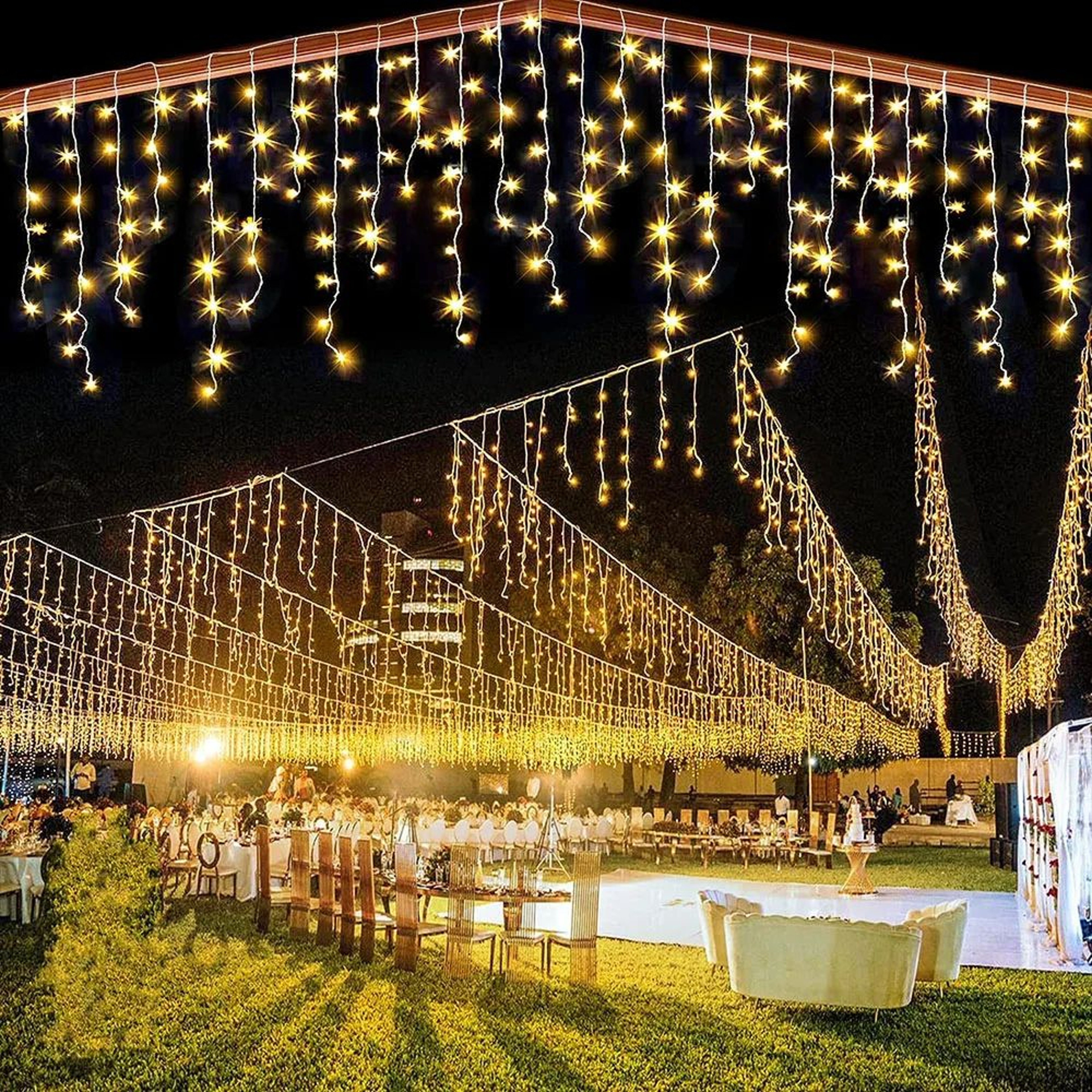 EverGlow Outdoor Icicle String Lights 8