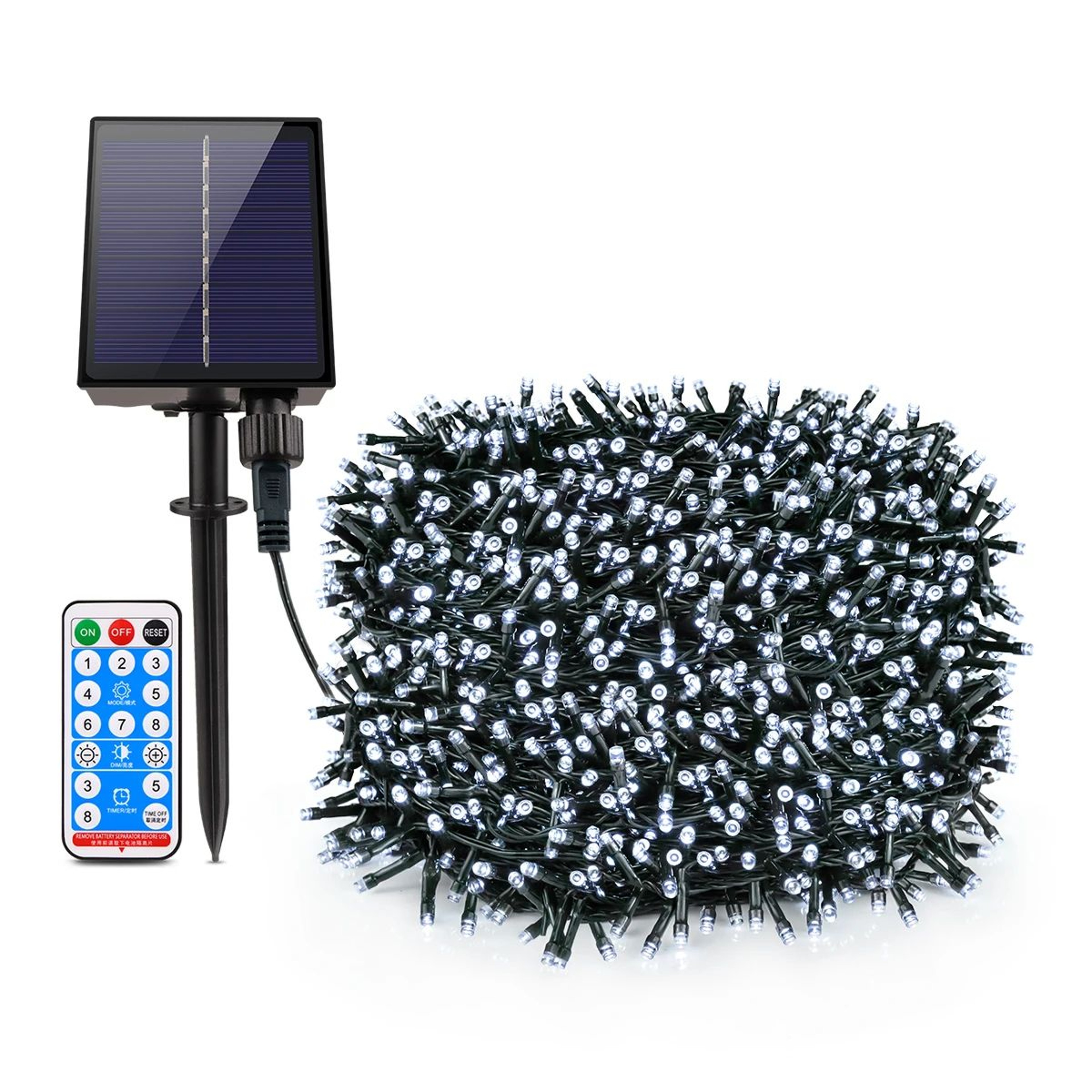 SolarGlow Long Outdoor Fairy String Lights 8