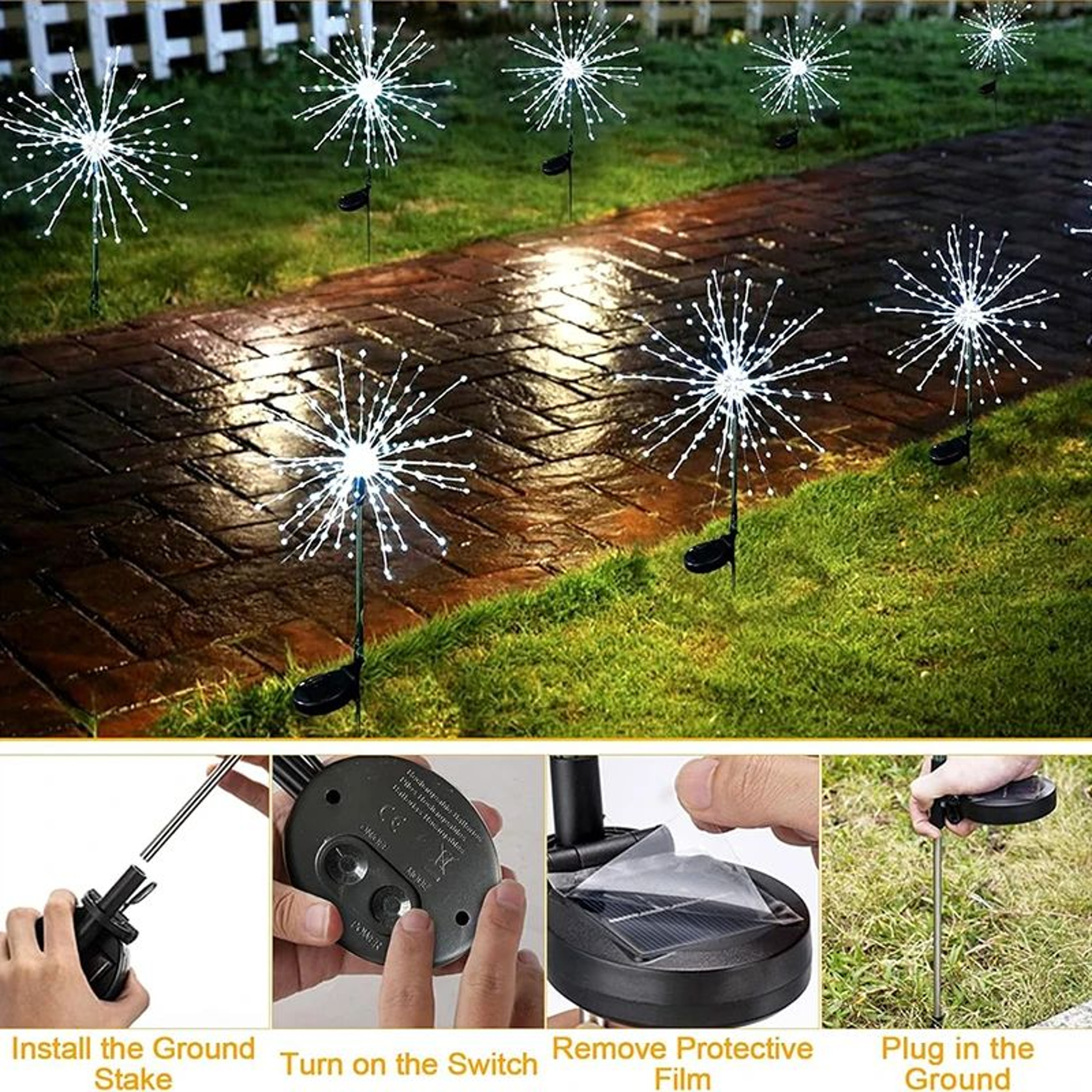 FireBloom Solar Firework Garden Lights 3