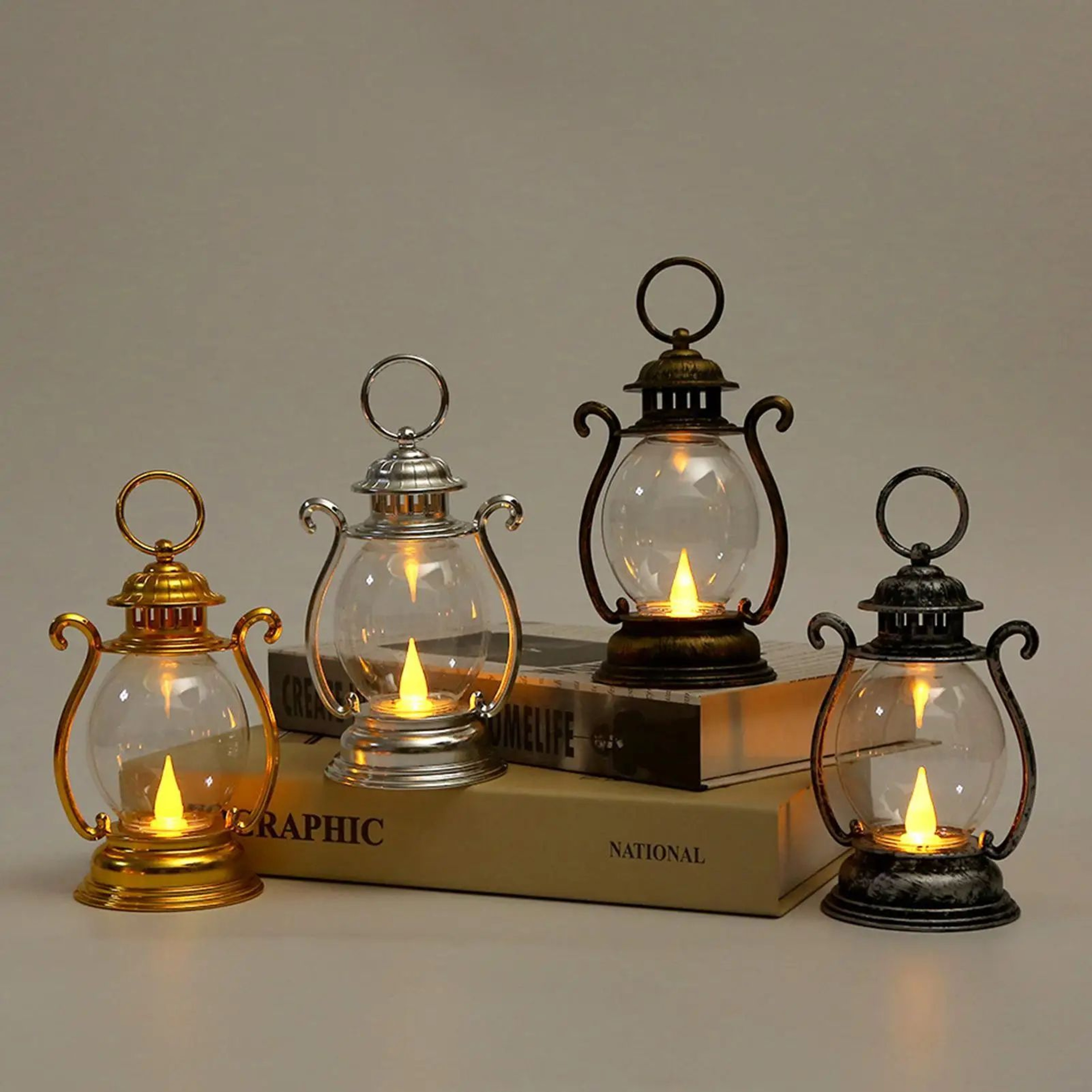 HeritageGlow Portable Retro LED Table Lantern 3