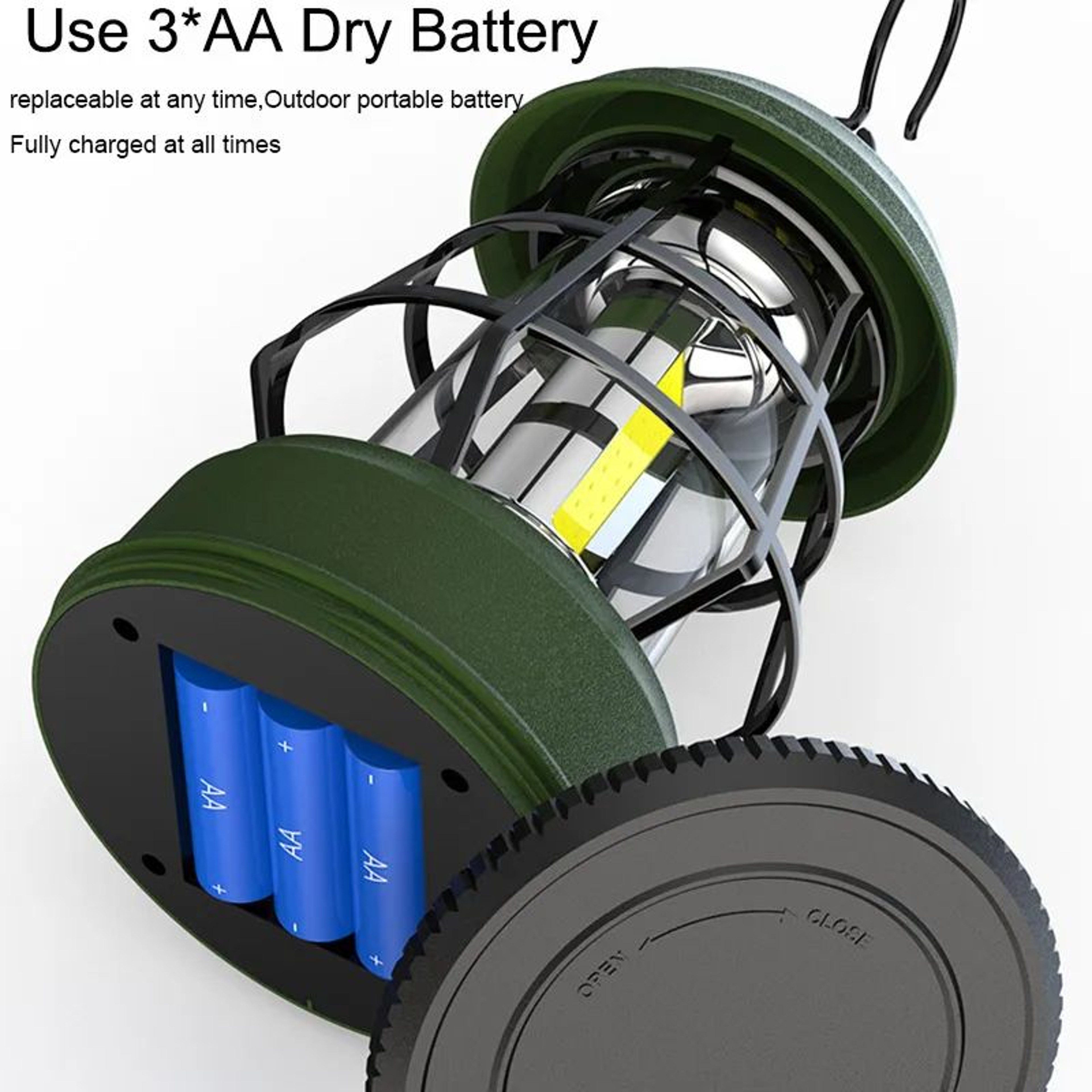 CampLume Retro Battery Powered Camping Lantern 3
