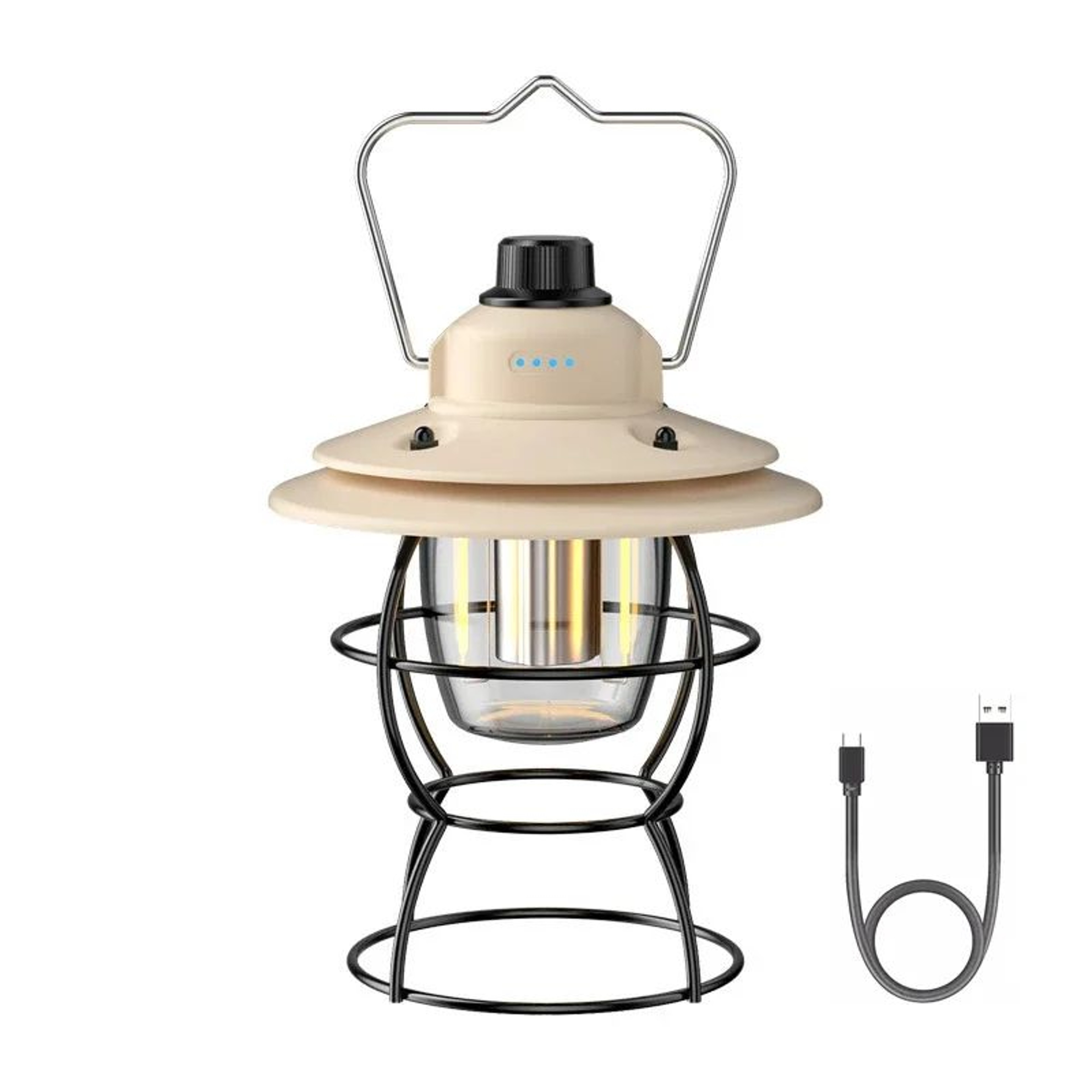 EmberLume USB Rechargeable Retro Camping Lantern 7