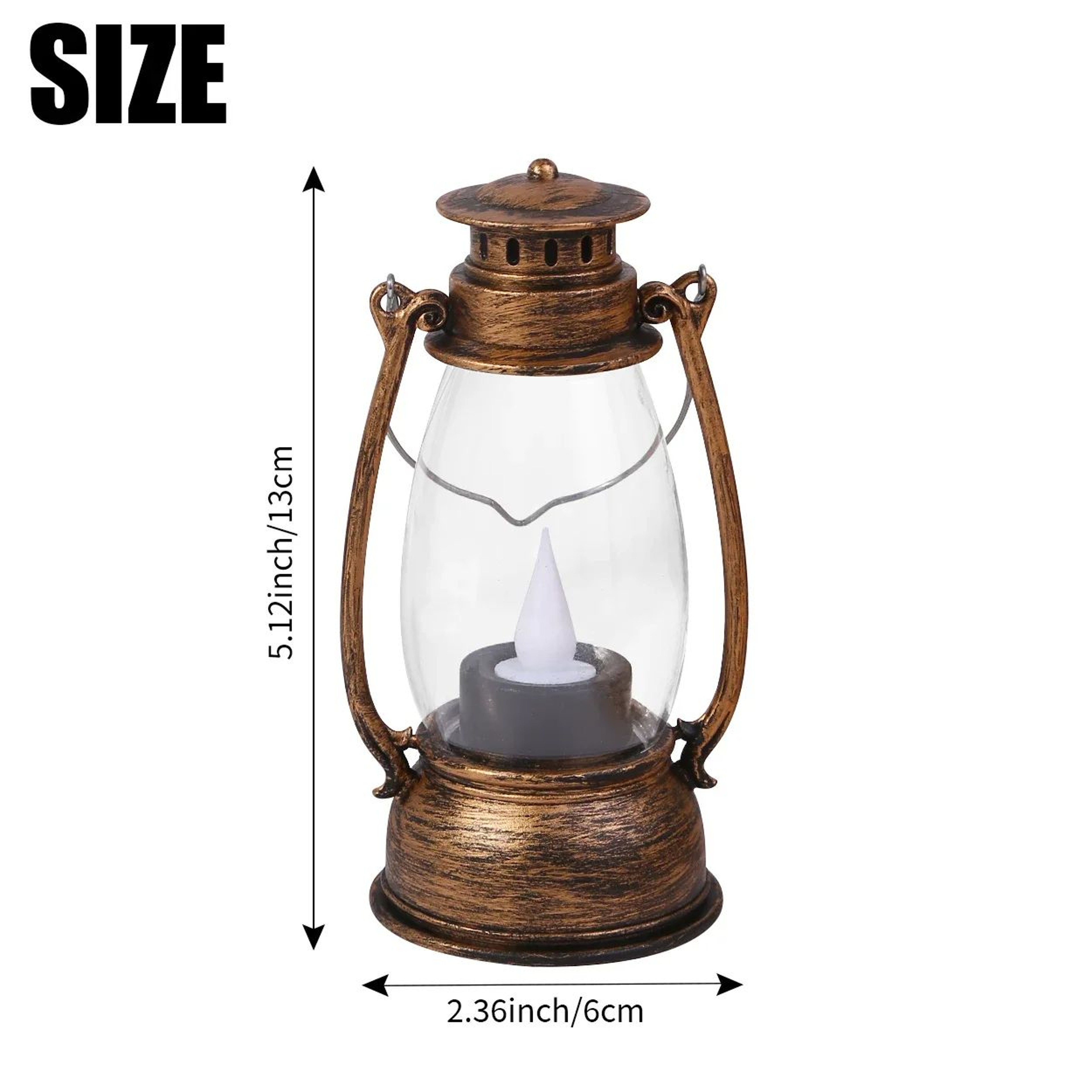 RusticGlow Battery Powered Vintage LED Lantern 3