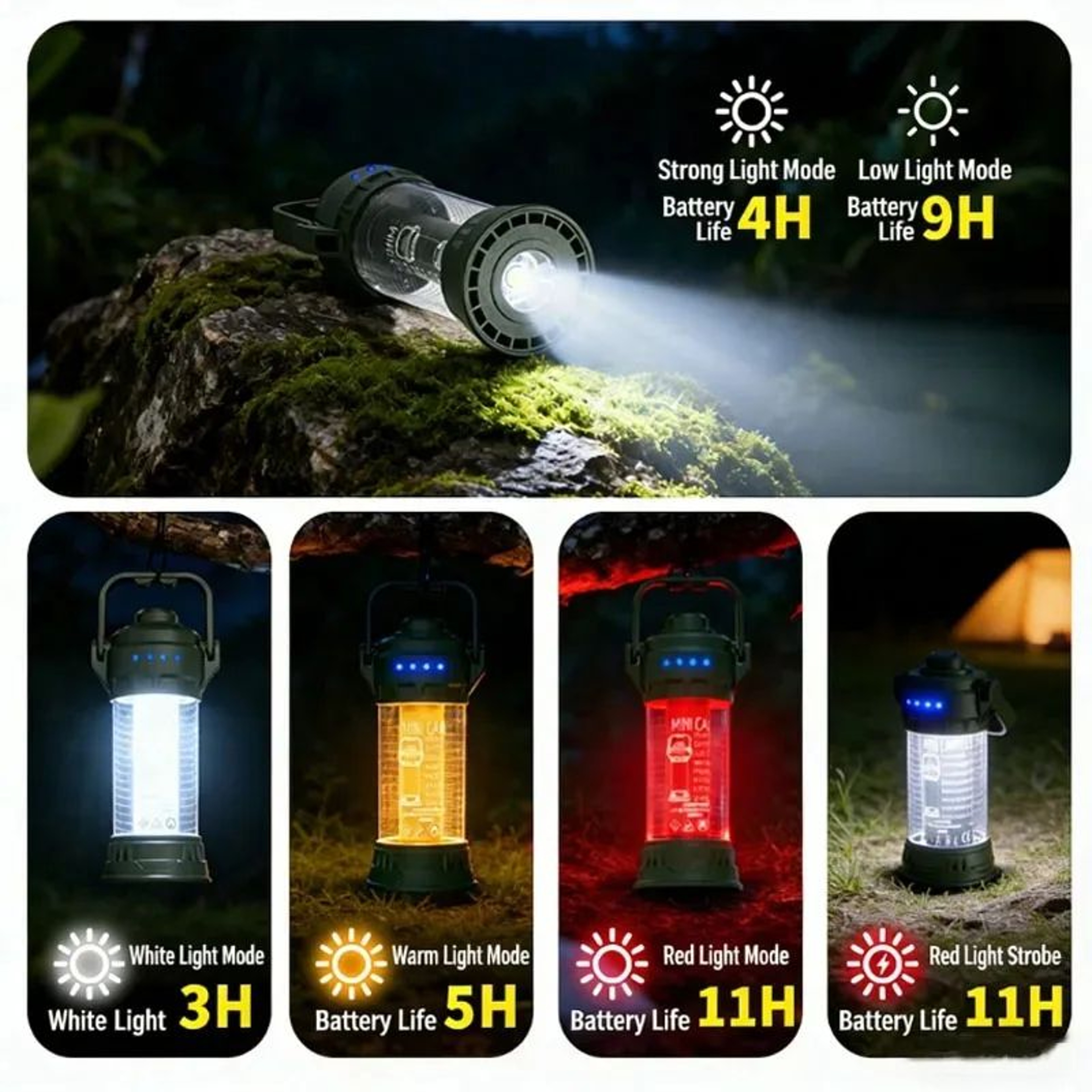 SummitGlow 6 Mode Waterproof Retro Camping Lantern 1