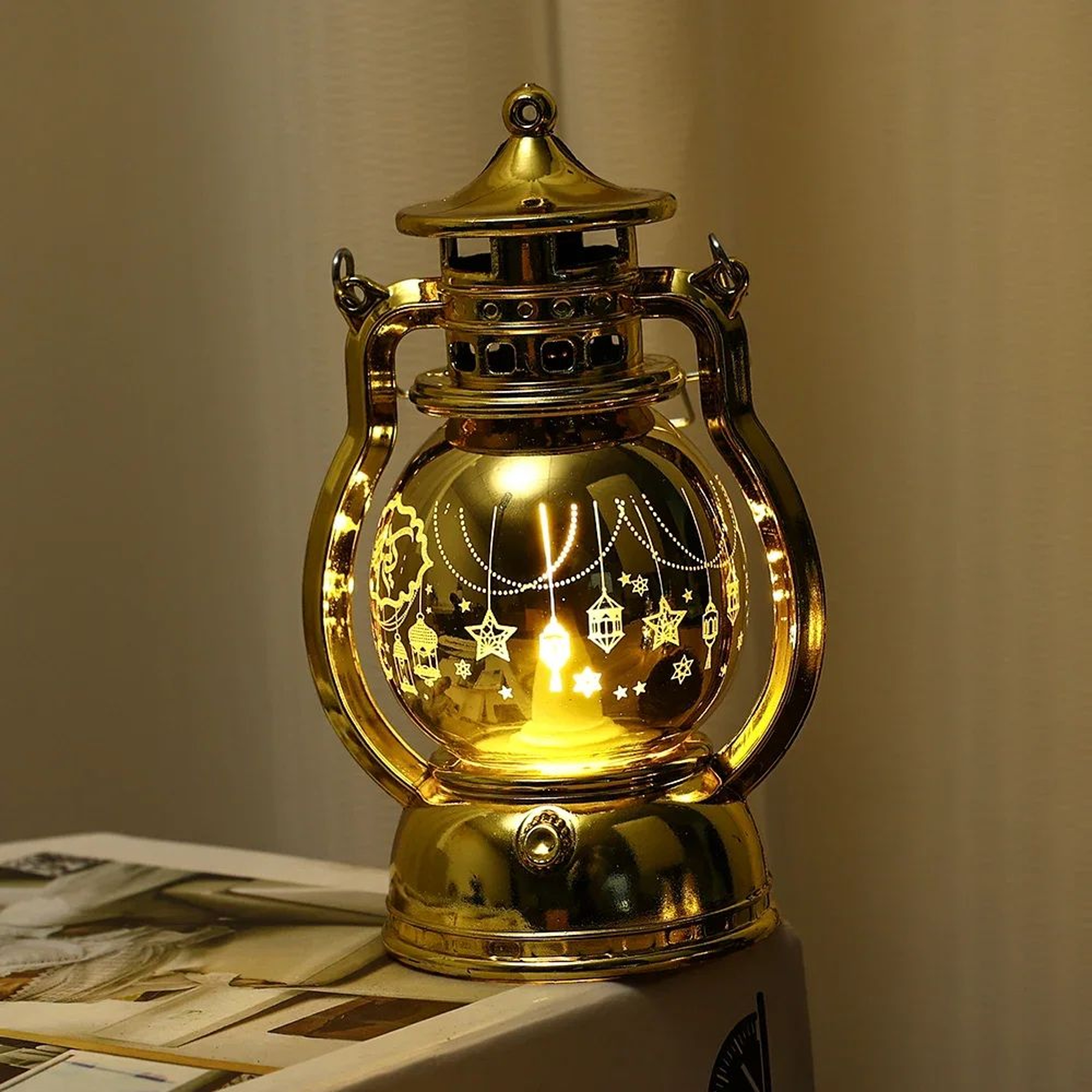 NoorGlow Warm LED Ramadan Retro Lantern – view 7
