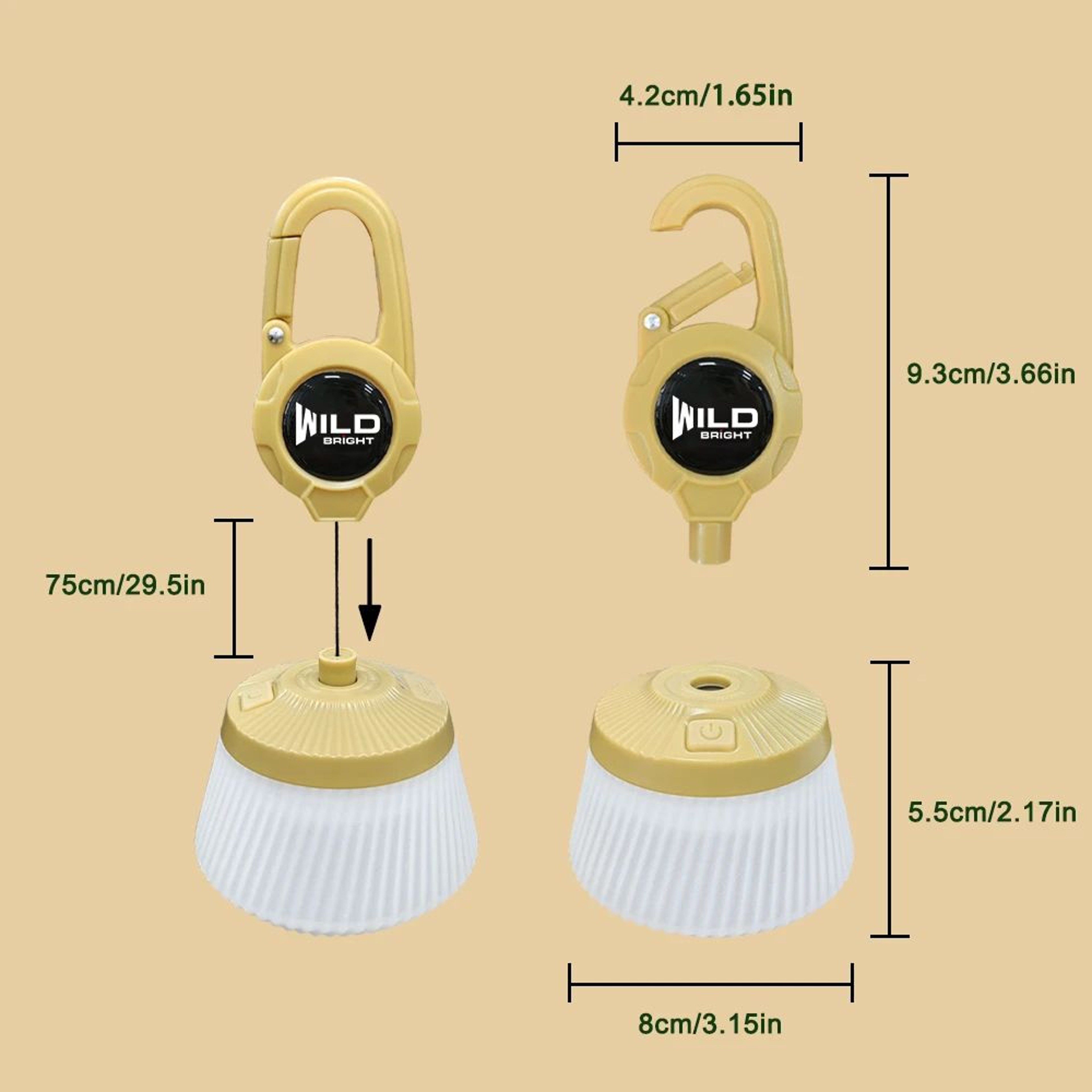 ReelGlow Mini Rechargeable Retro Camping Lantern 3