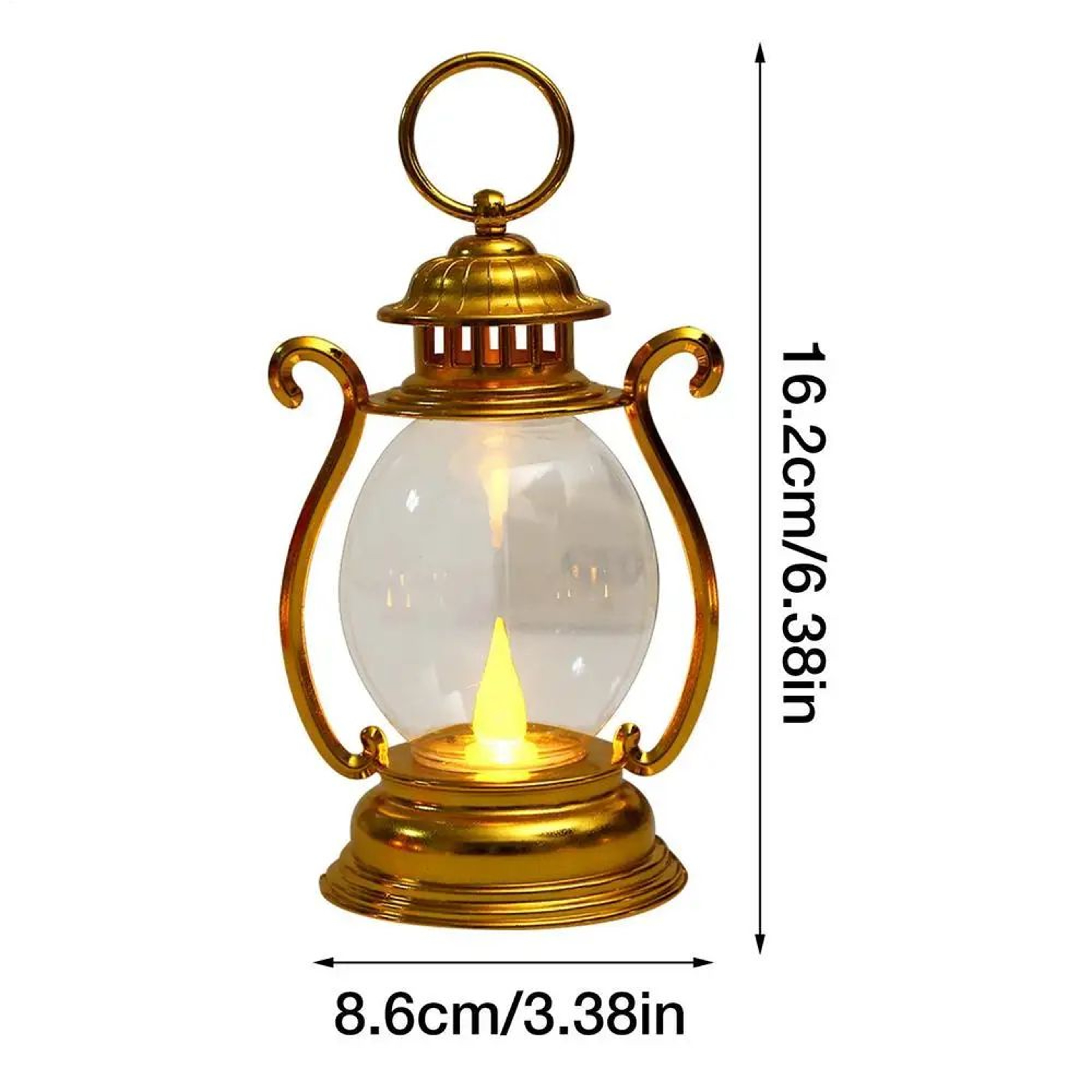 EmberGlow Battery Powered Vintage Flame Lantern 7