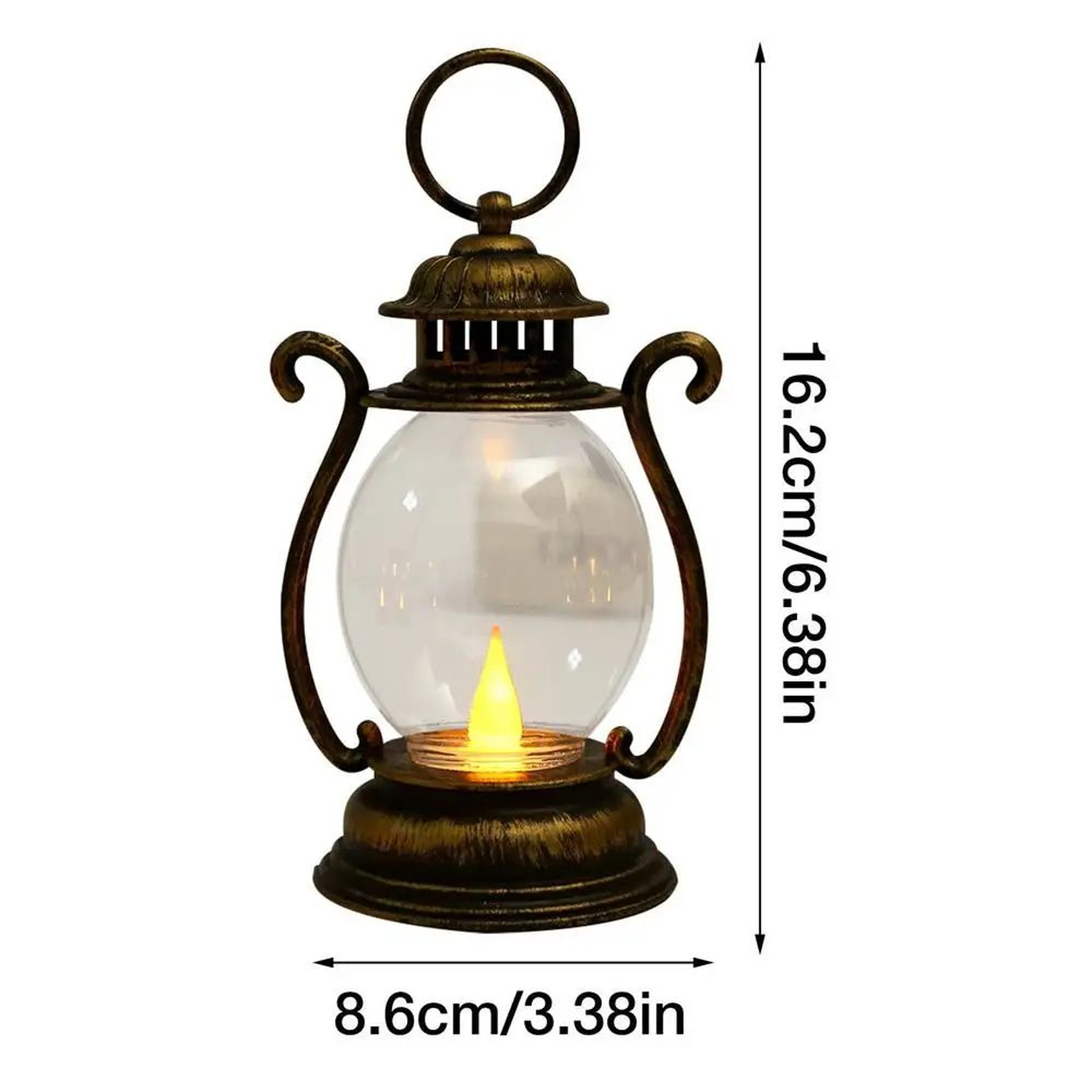 EmberGlow Battery Powered Vintage Flame Lantern 10