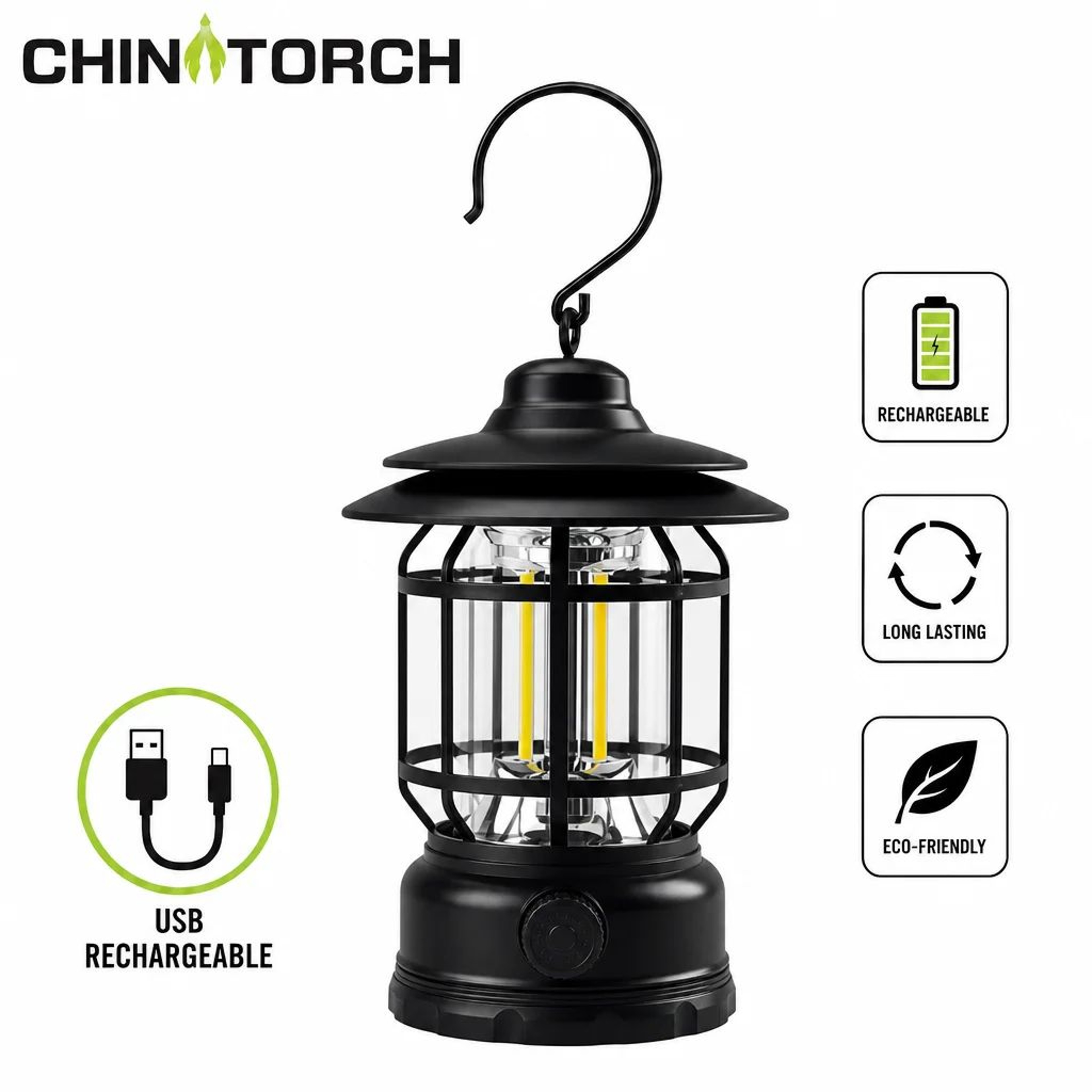 TrailHaven 200LM Type C Rechargeable Dimmable Camping Lantern 6