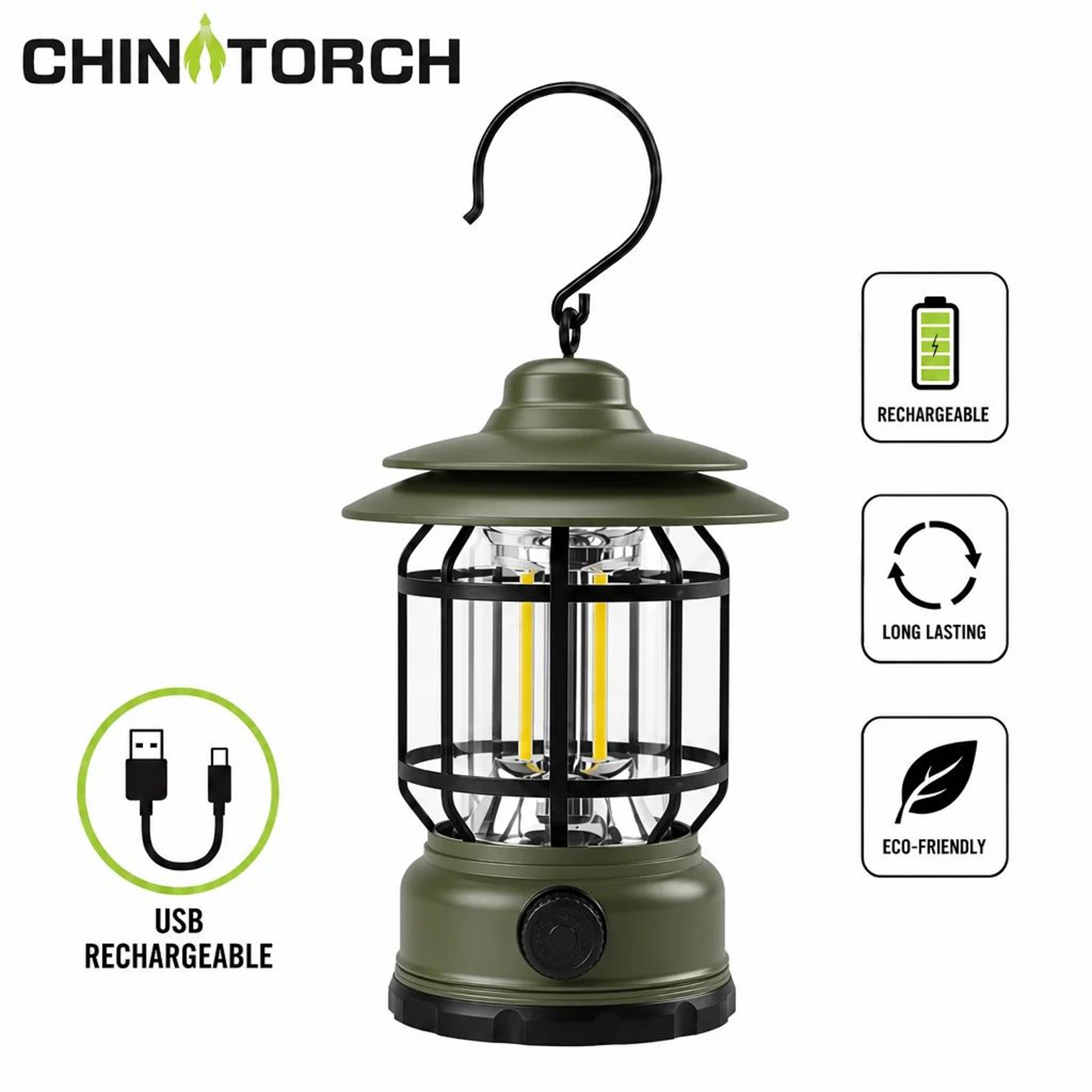 TrailHaven 200LM Type C Rechargeable Dimmable Camping Lantern 7