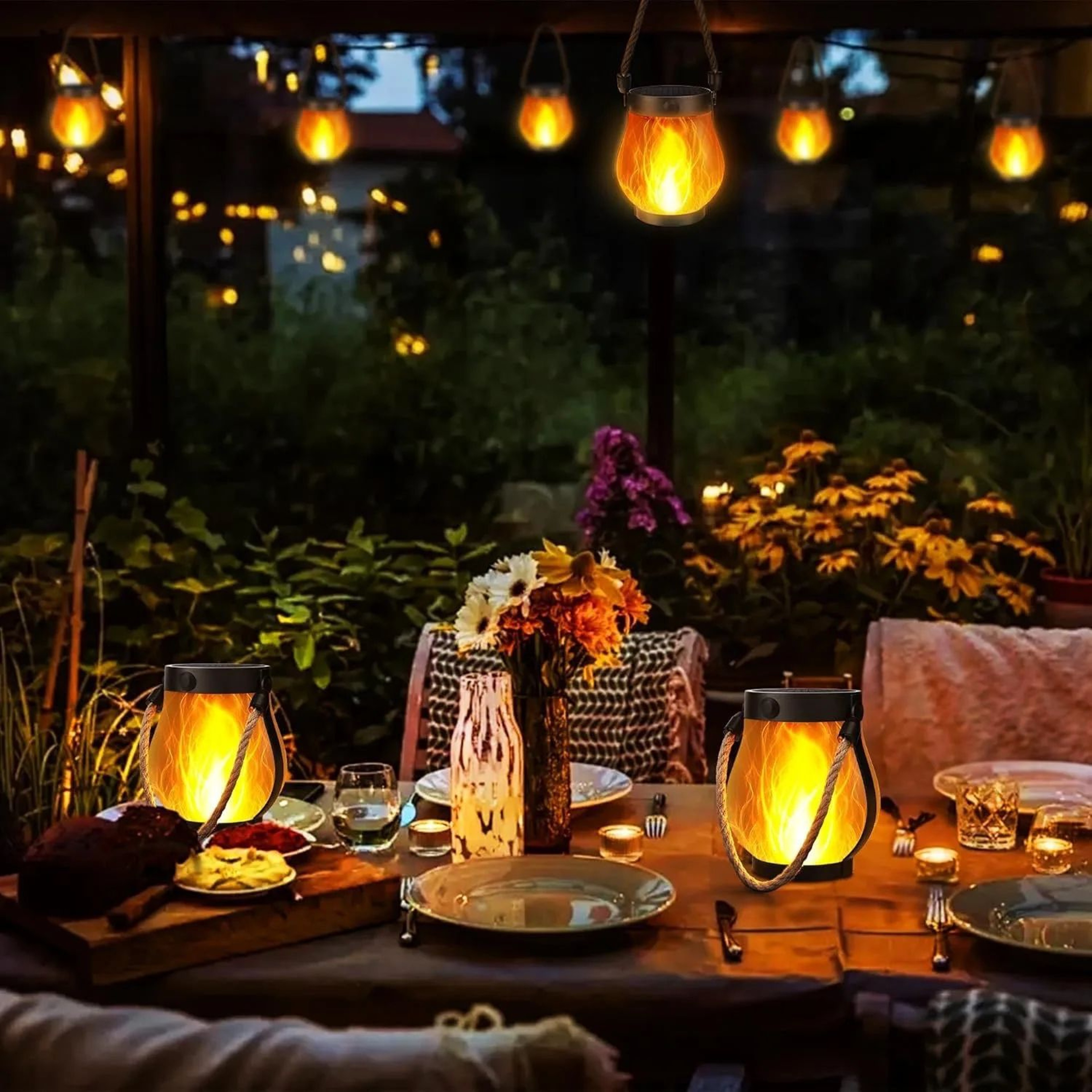 SolarFlame Type C Rechargeable Hanging Lantern 2