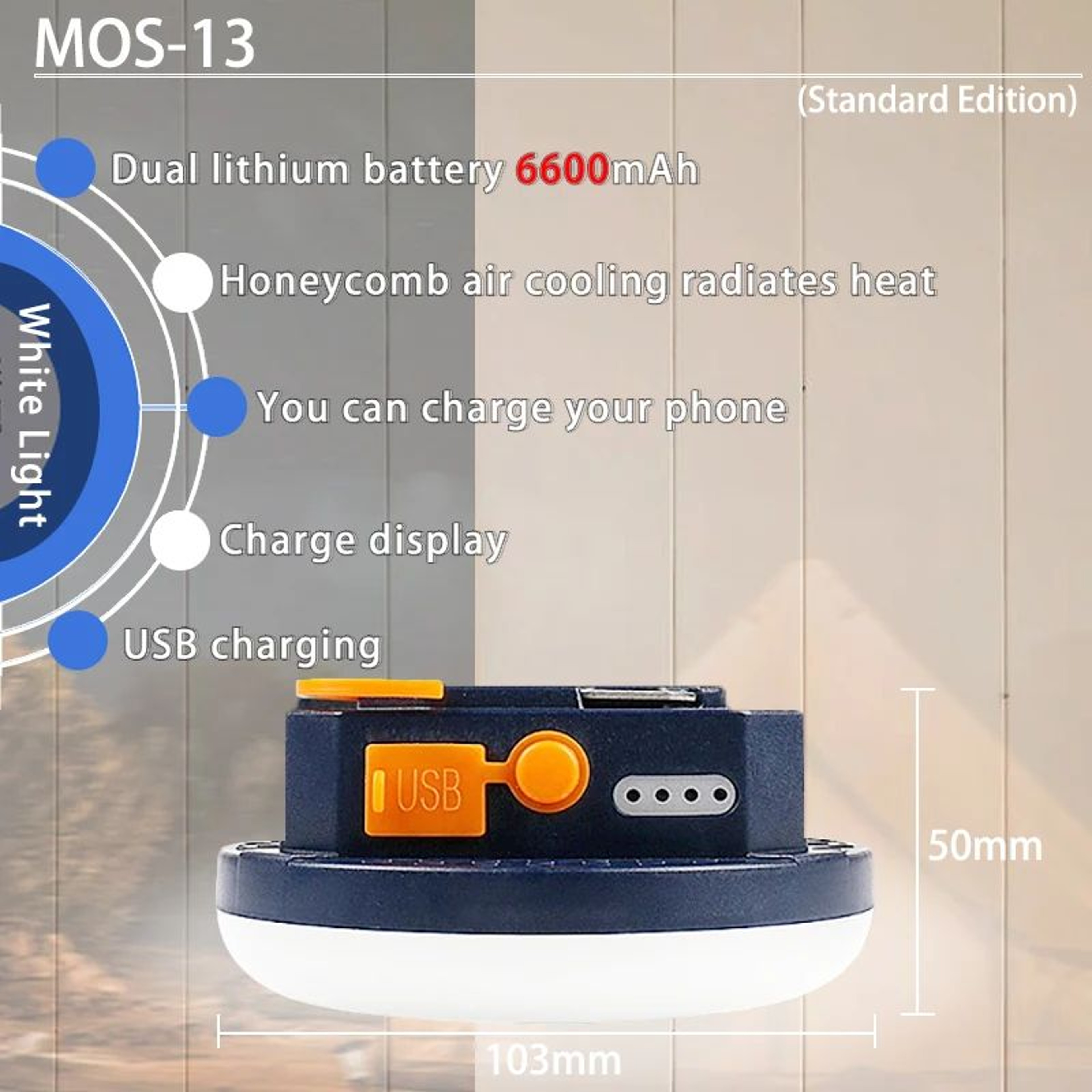 StormCore 9900mAh IP66 Rechargeable Camping Light 6
