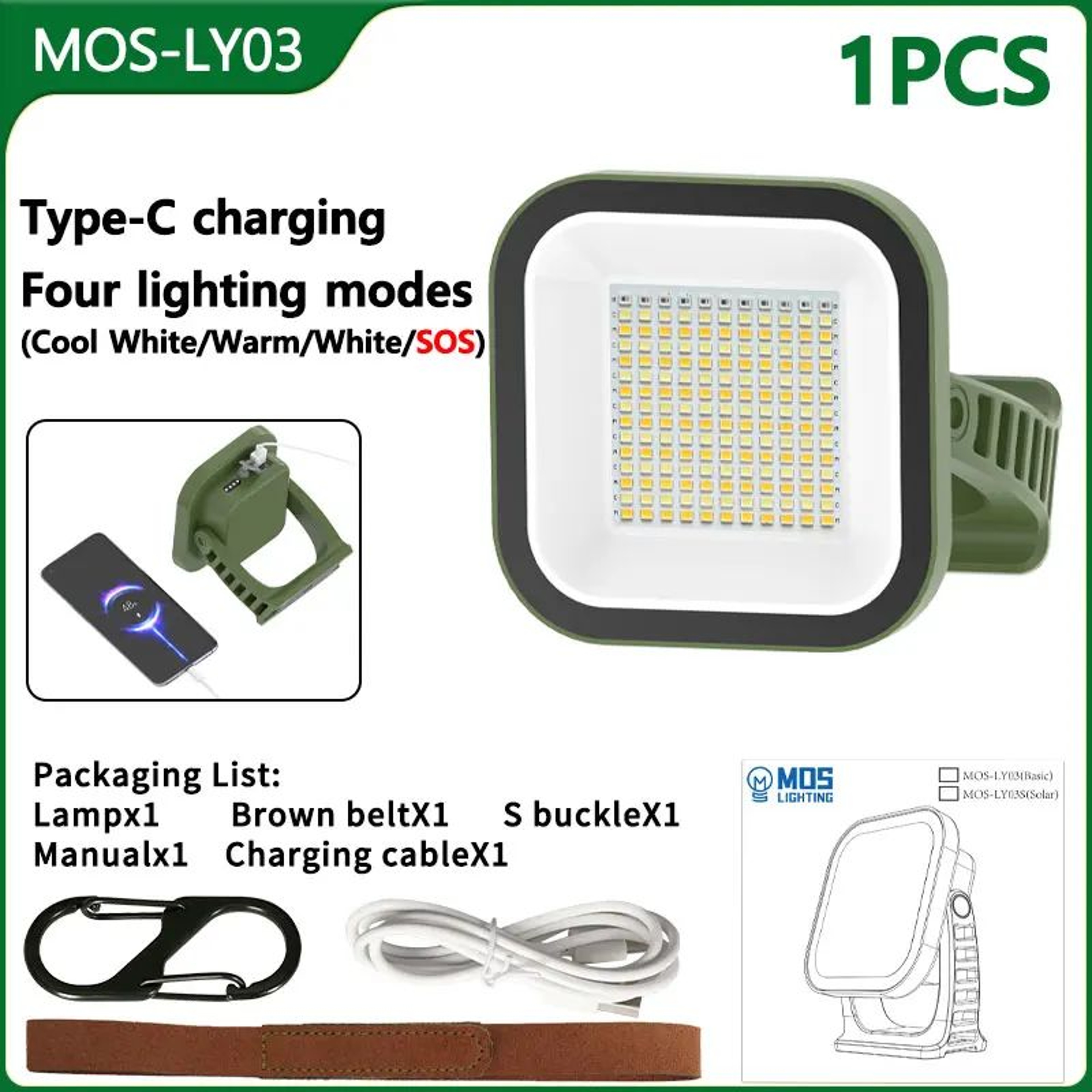 SolarBeam 80W Magnetic Zoom Camping Work Light 12